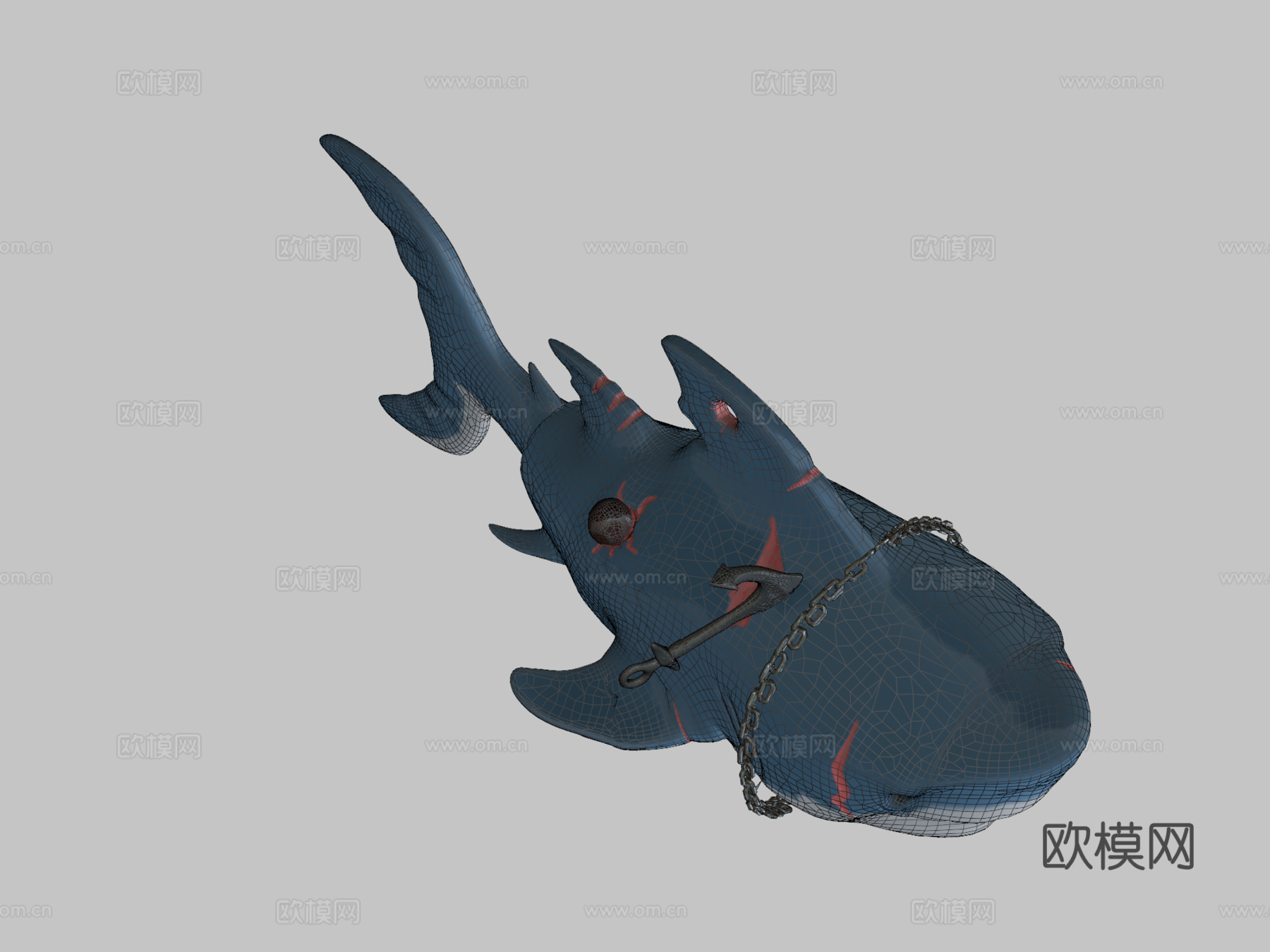盗贼之海巨齿鲨#盗贼之海3d模型