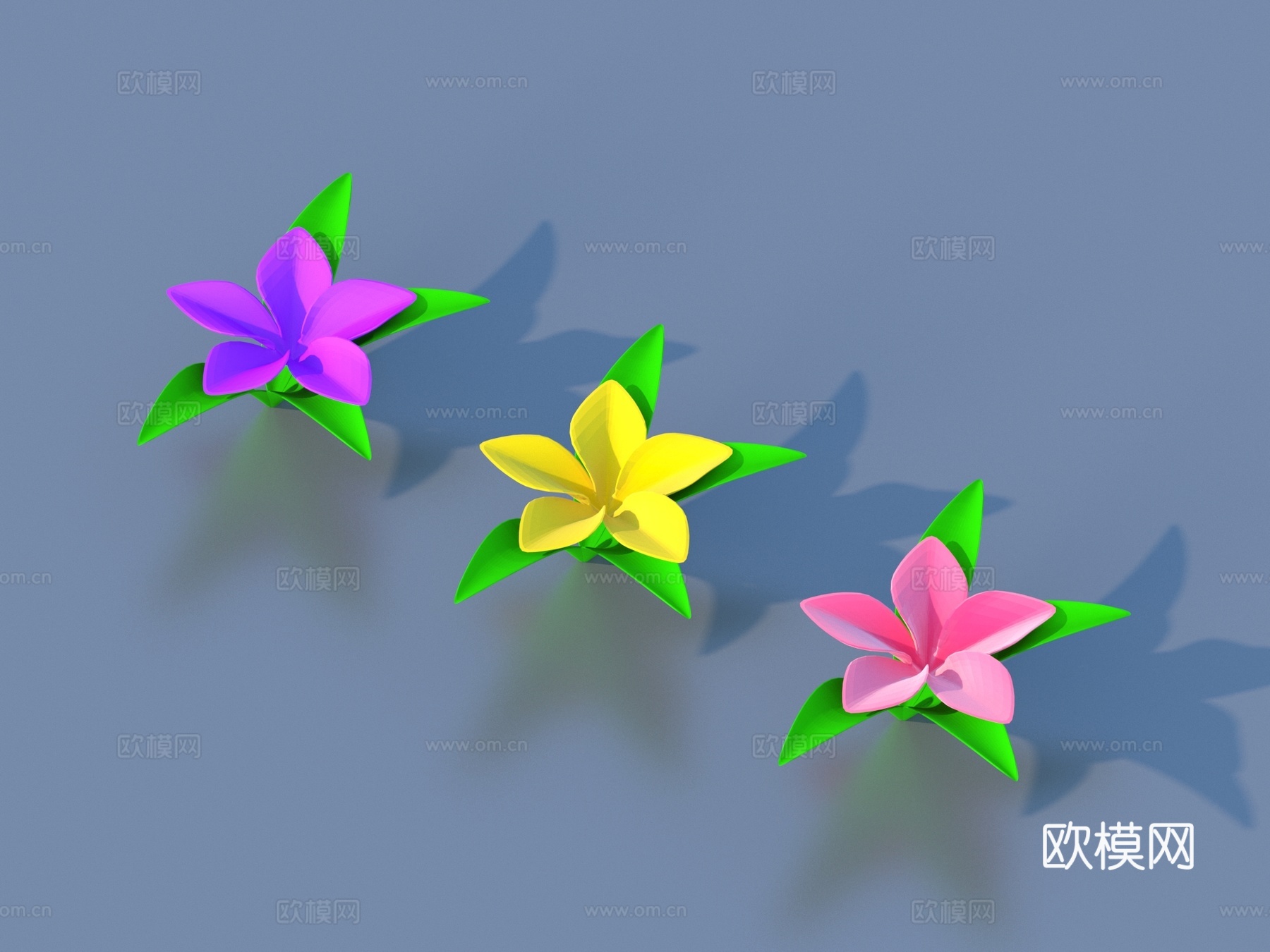 花 卡通花 野花 绿植 花朵3d模型