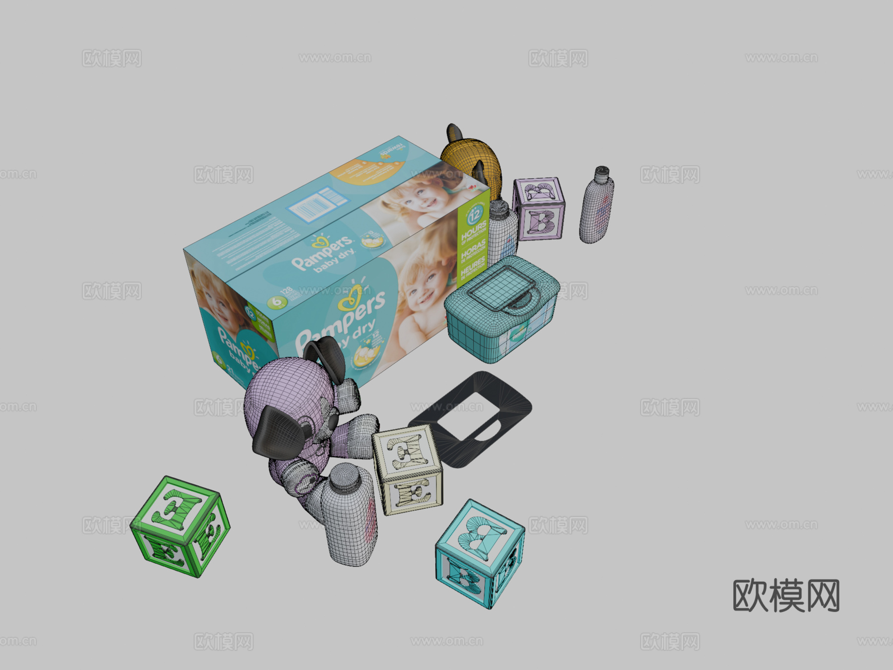 婴儿包3d模型