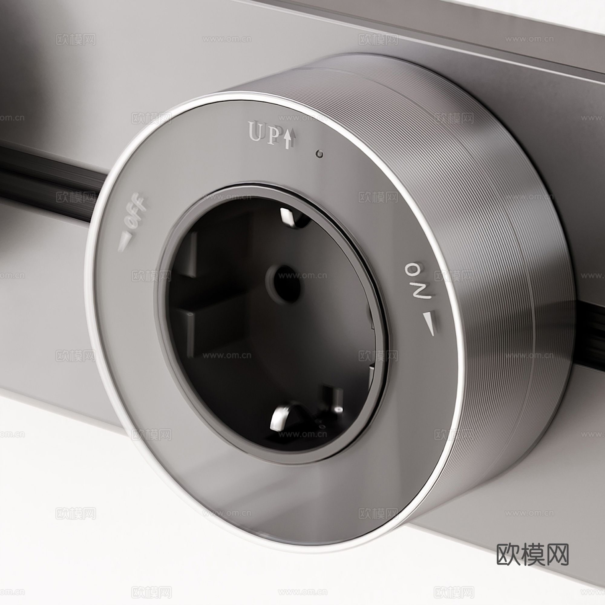 现代轨道插座su模型