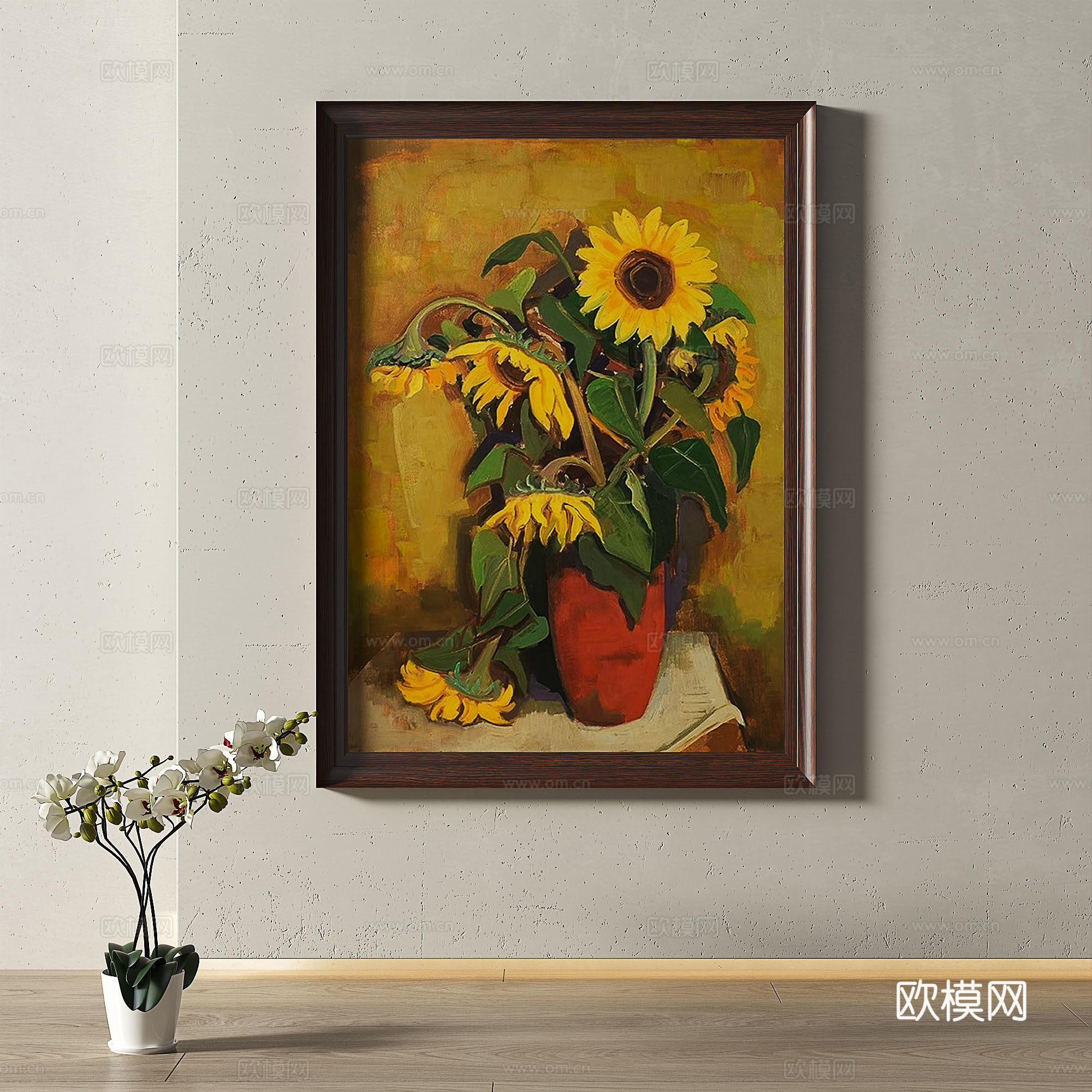 现代，法式，复古，中古，轻奢，油画，装饰画3d模型