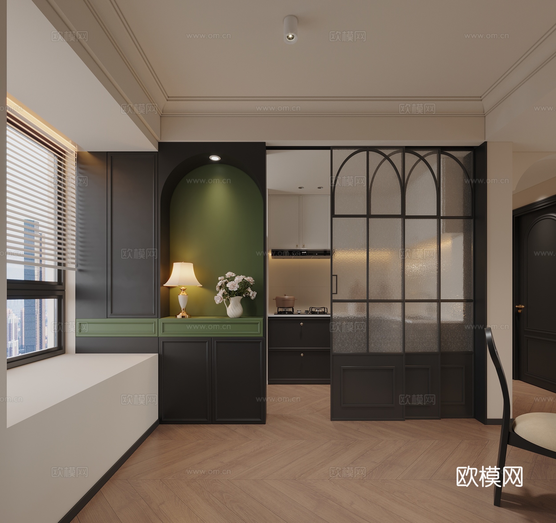 现代法式玄关3d模型