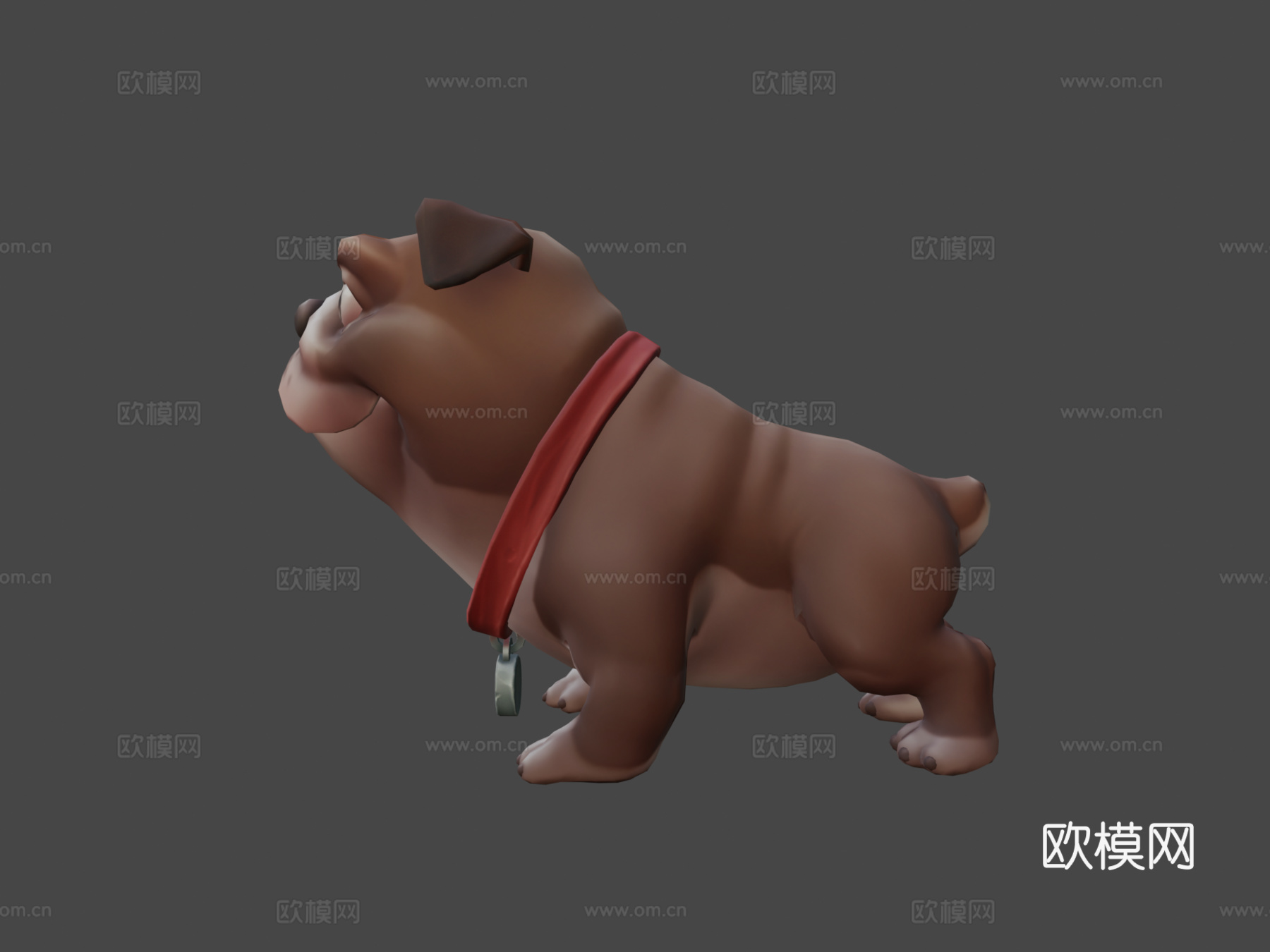斗牛犬3d模型