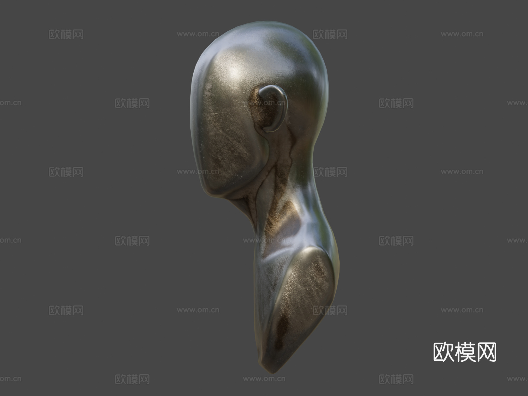 基础网格头部3d模型