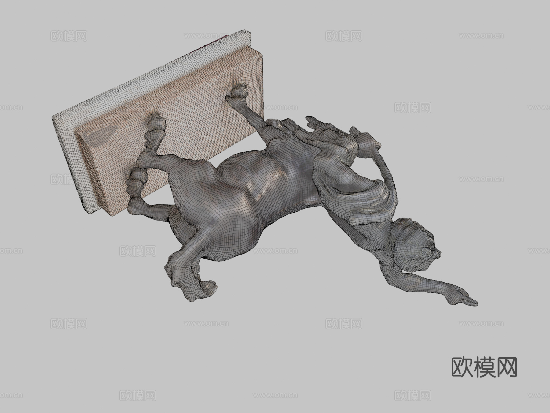雕塑年轻半人马(微笑半人马)3d模型