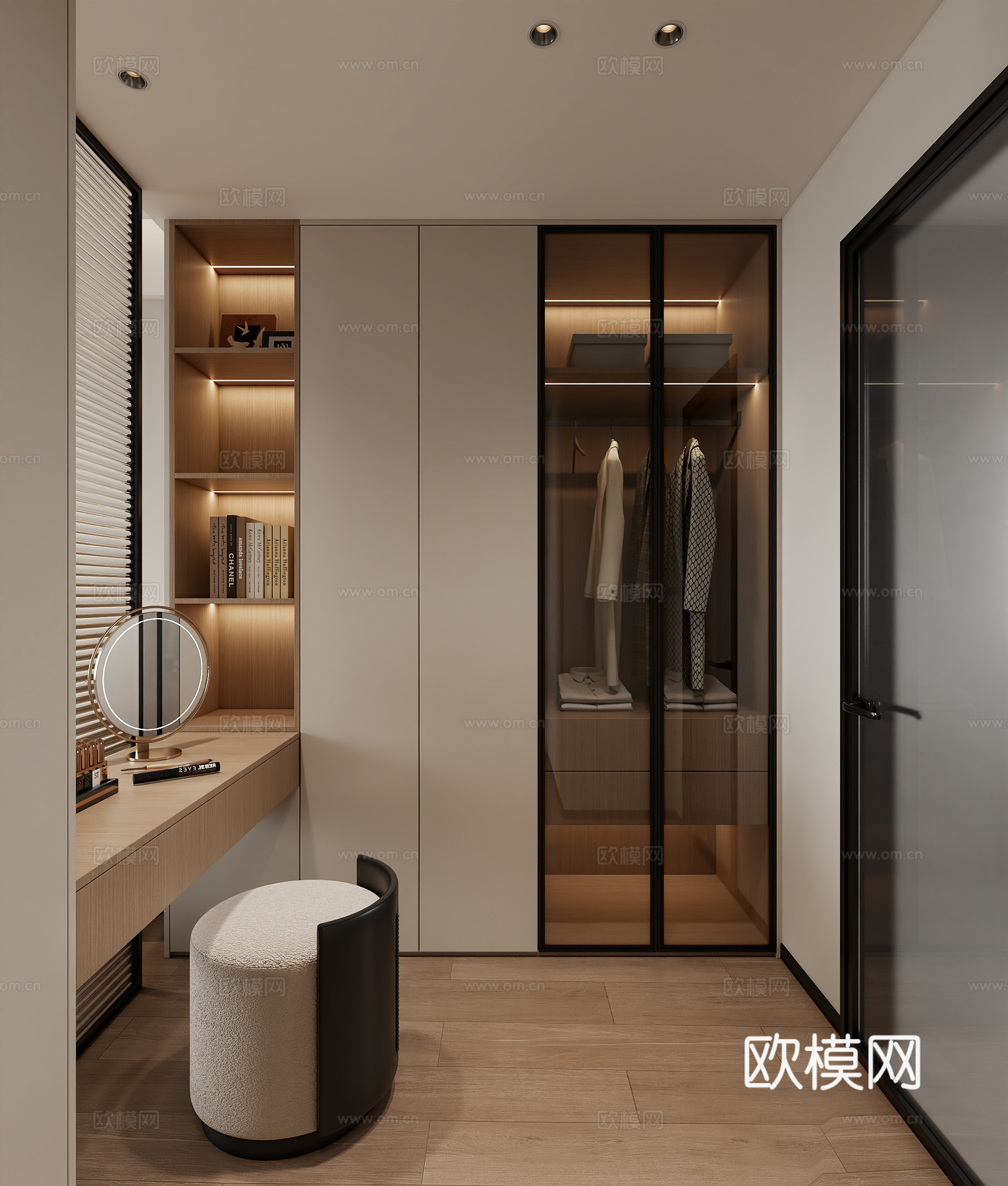 现代衣帽间-20143d模型