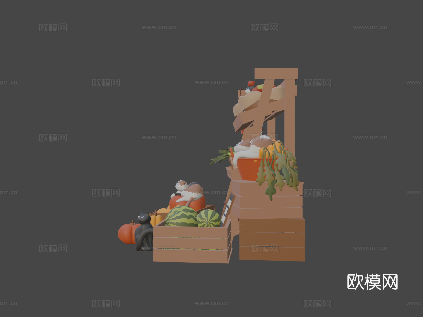 蔬菜市场3d模型