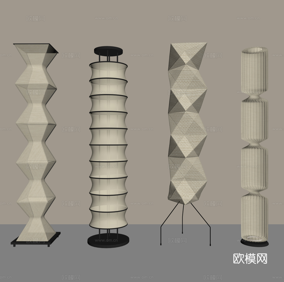 落地灯 现代艺术落地灯su模型