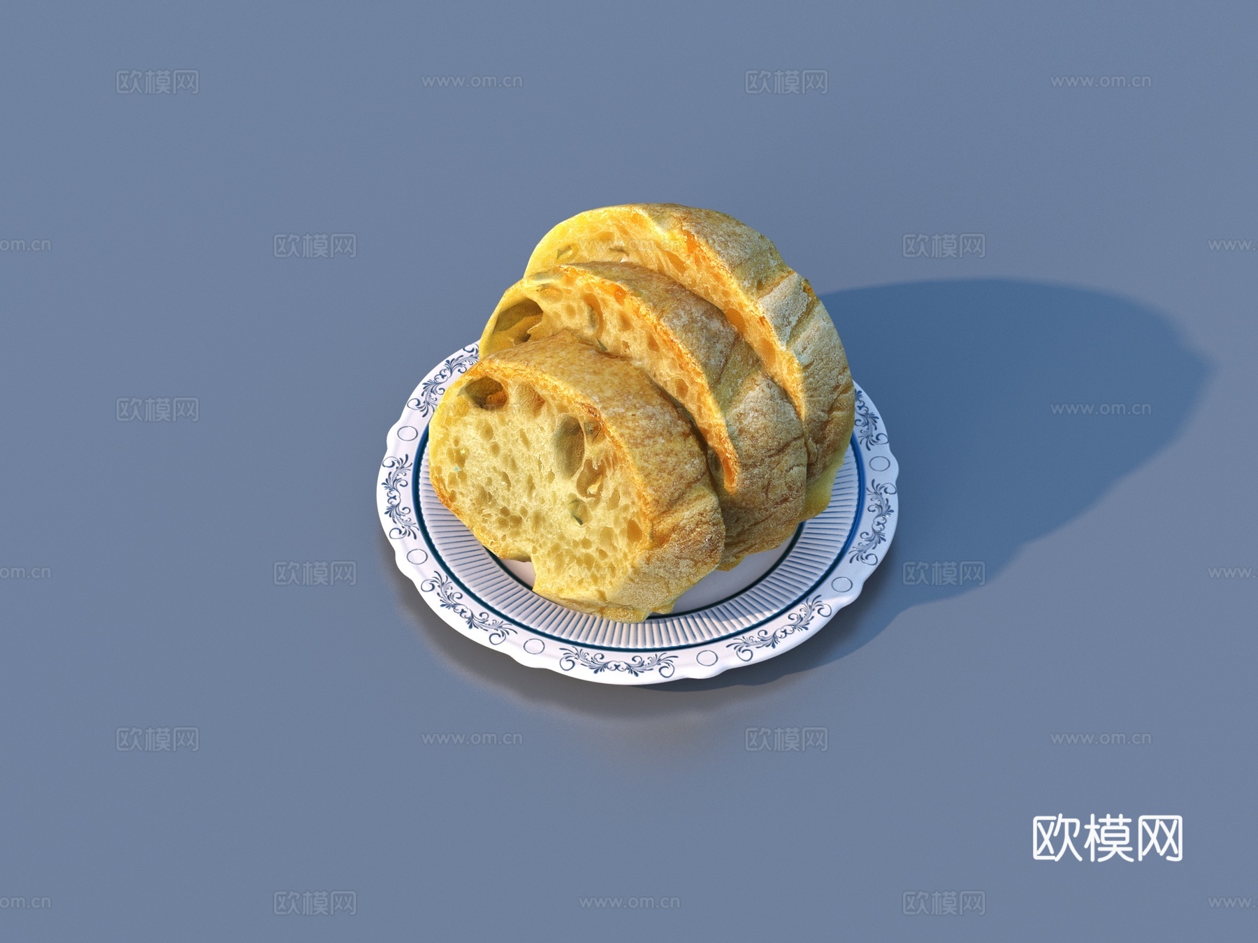 面包 饼干 大饼 食物3d模型