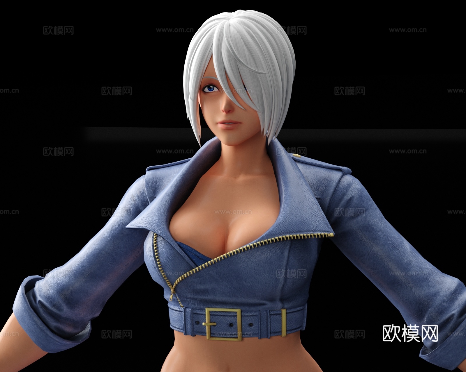 现代游戏人物 KOF 拳皇 安琪儿 angel 女格斗家3d模型