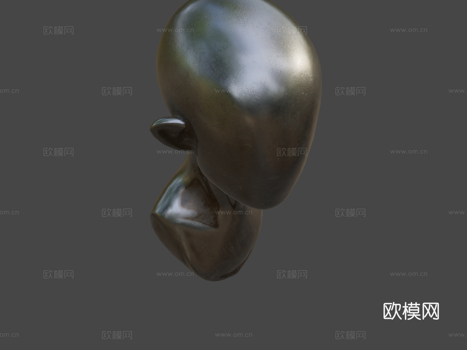 基础网格头部3d模型