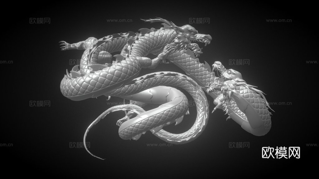 双龙3d模型