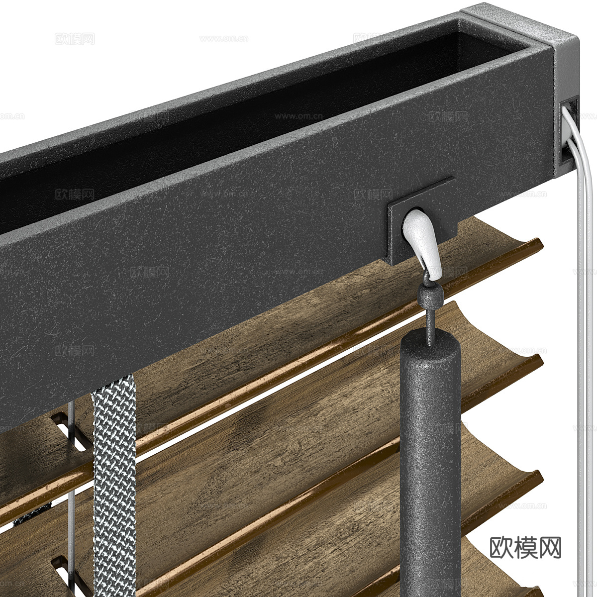 现代意式极简百叶帘3d模型