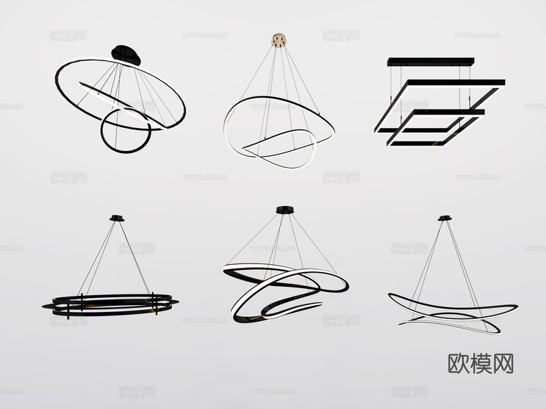 現(xiàn)代吊燈3d模型下載
