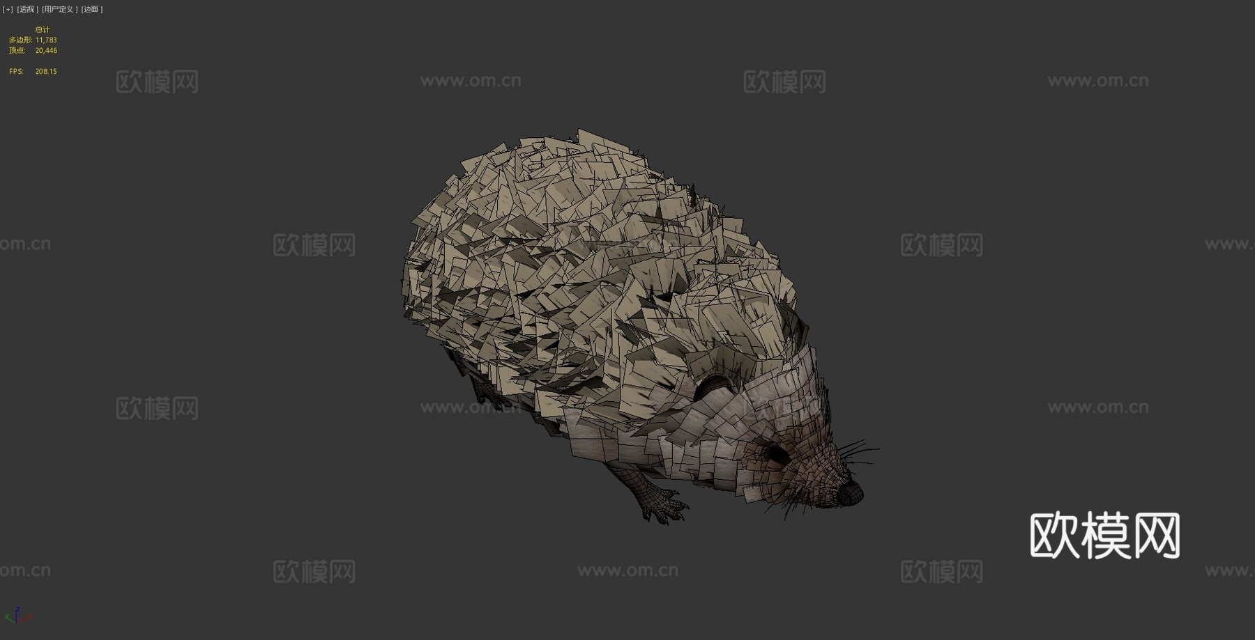 刺猬3d模型