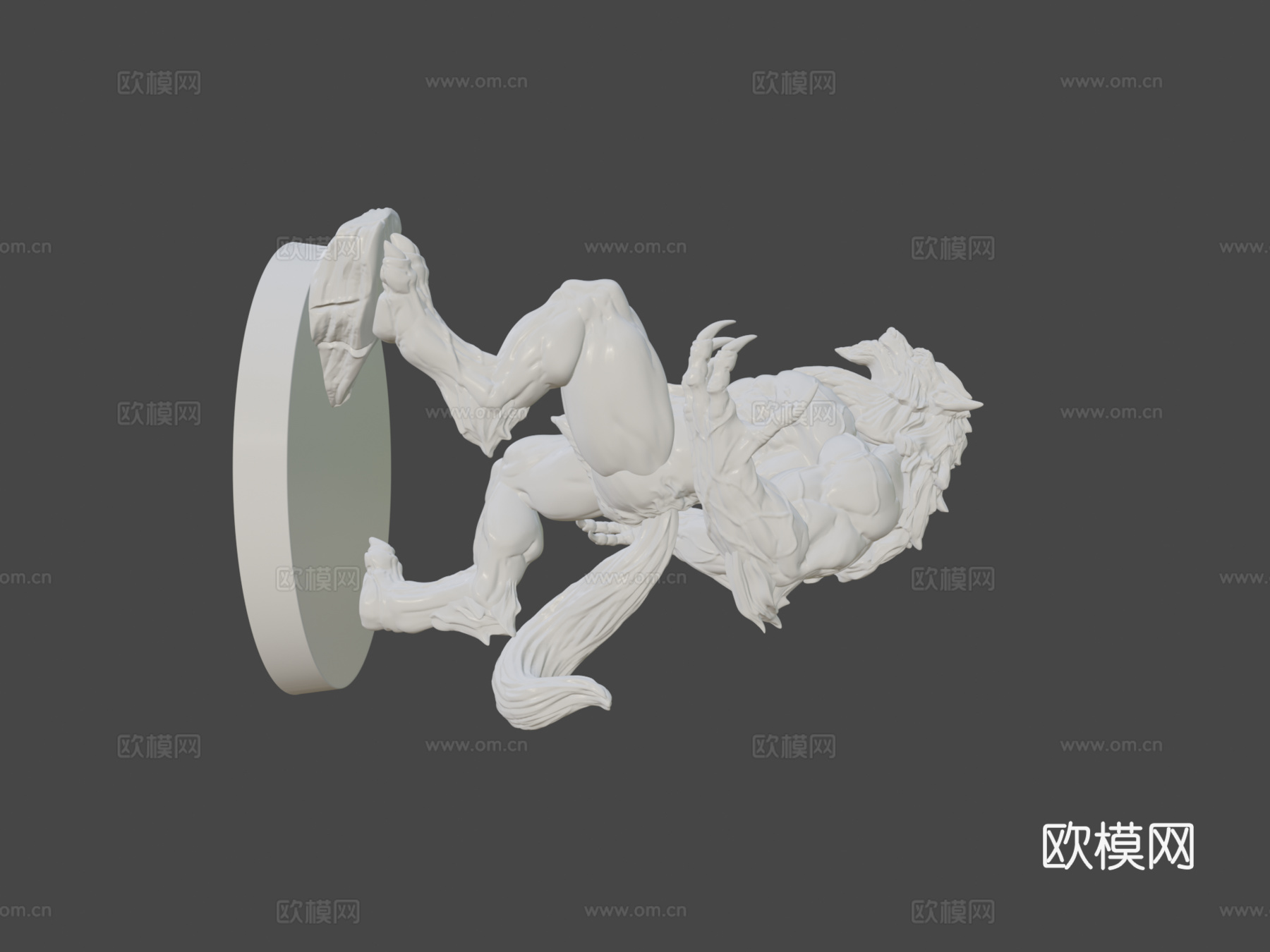 剑与魔法-狼人3d模型