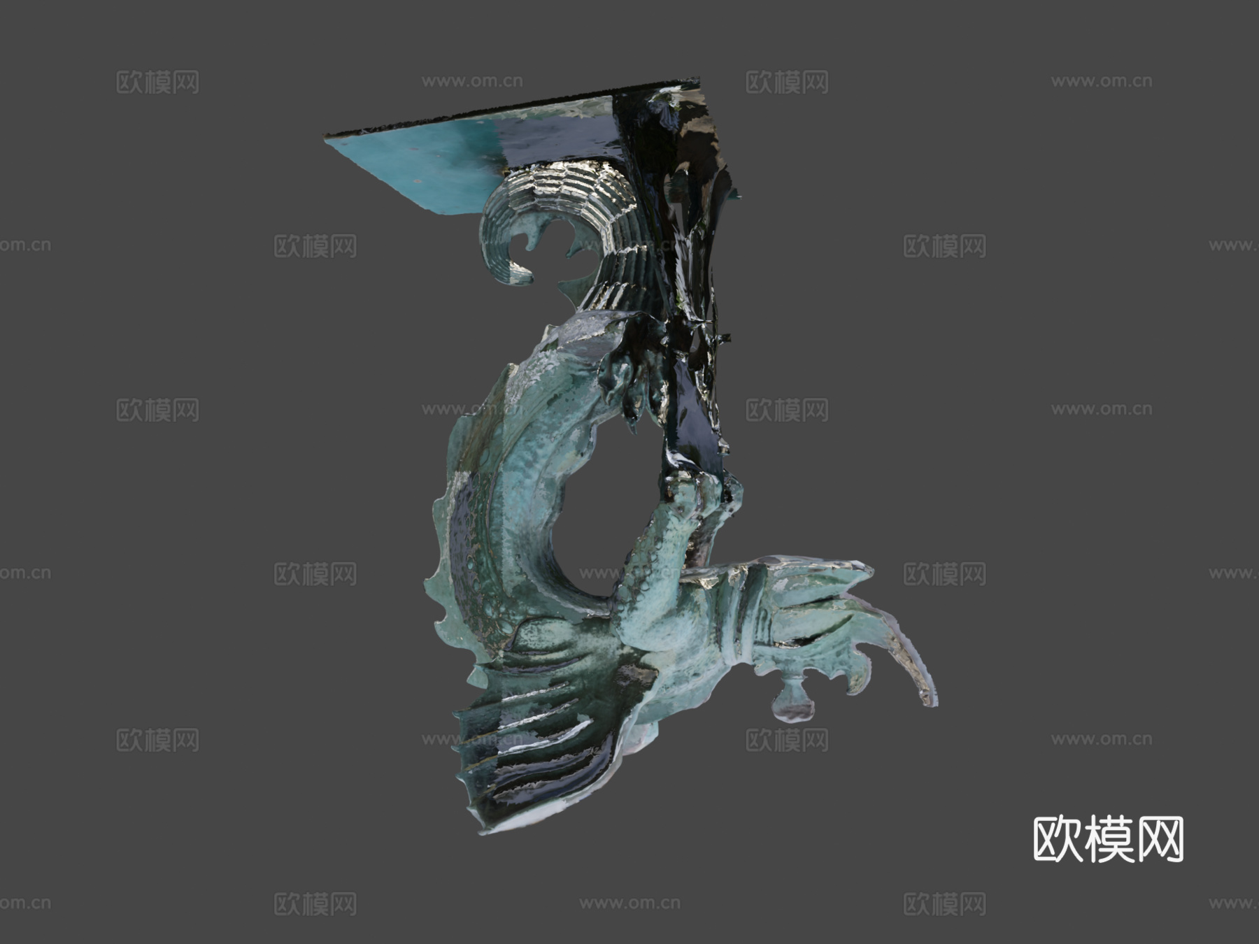 龙雕塑3d模型