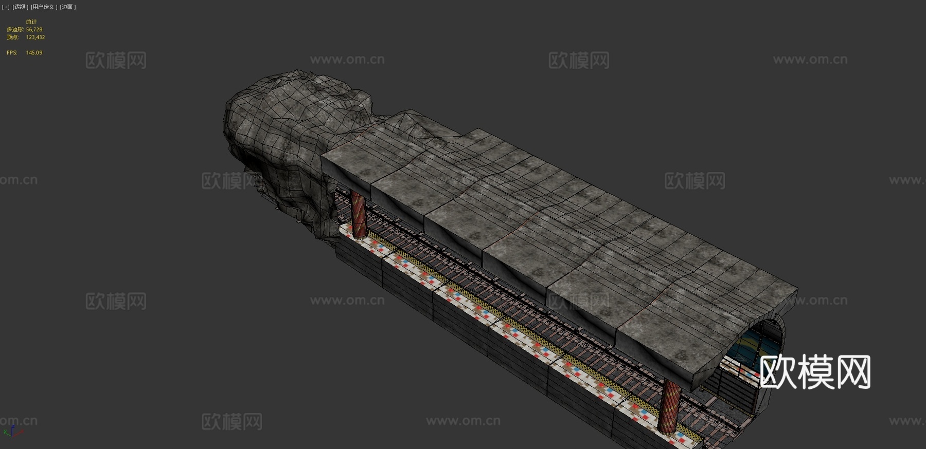 波比游乐时光3火车站3d模型