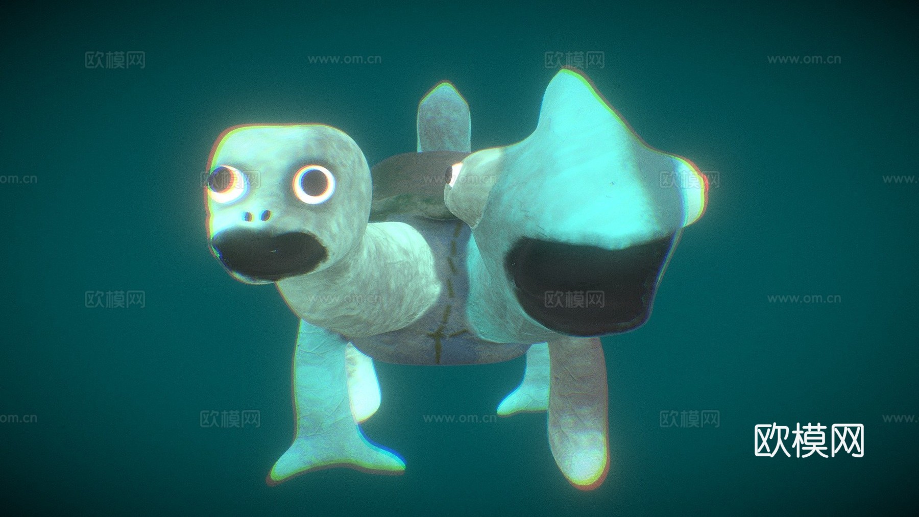 茶魔立和玉魔立绑定3d模型