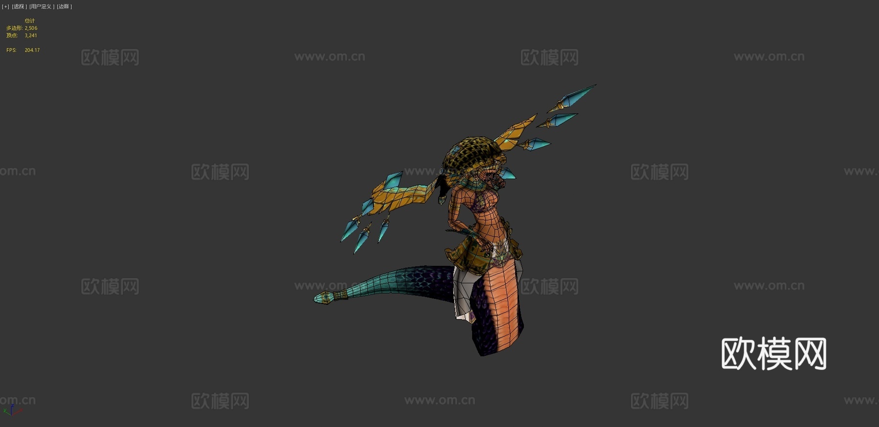 瓦吉特首领-手绘低多边形3d模型