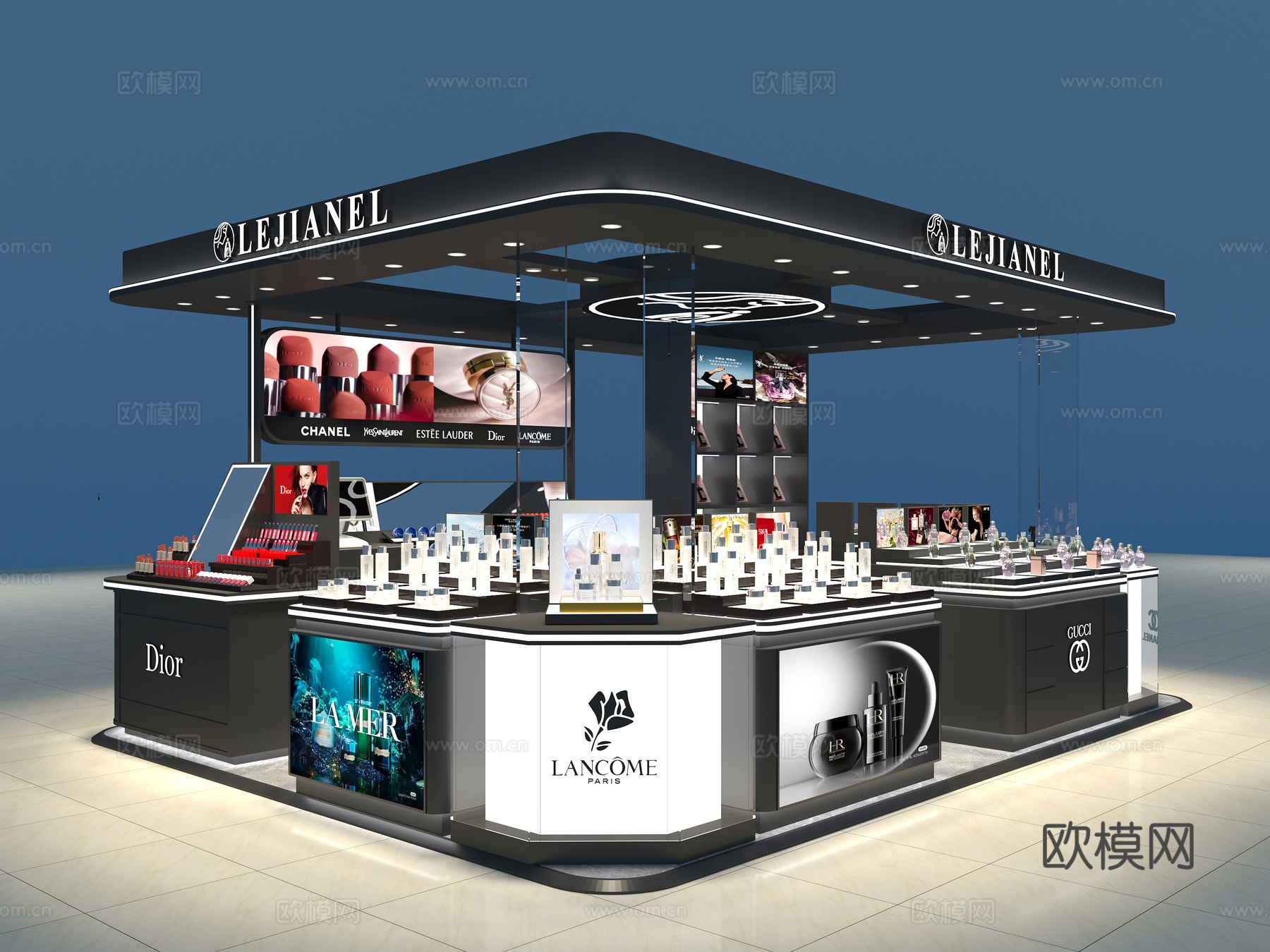 商场化妆品专柜商场中岛店香水店彩妆护肤店3d模型