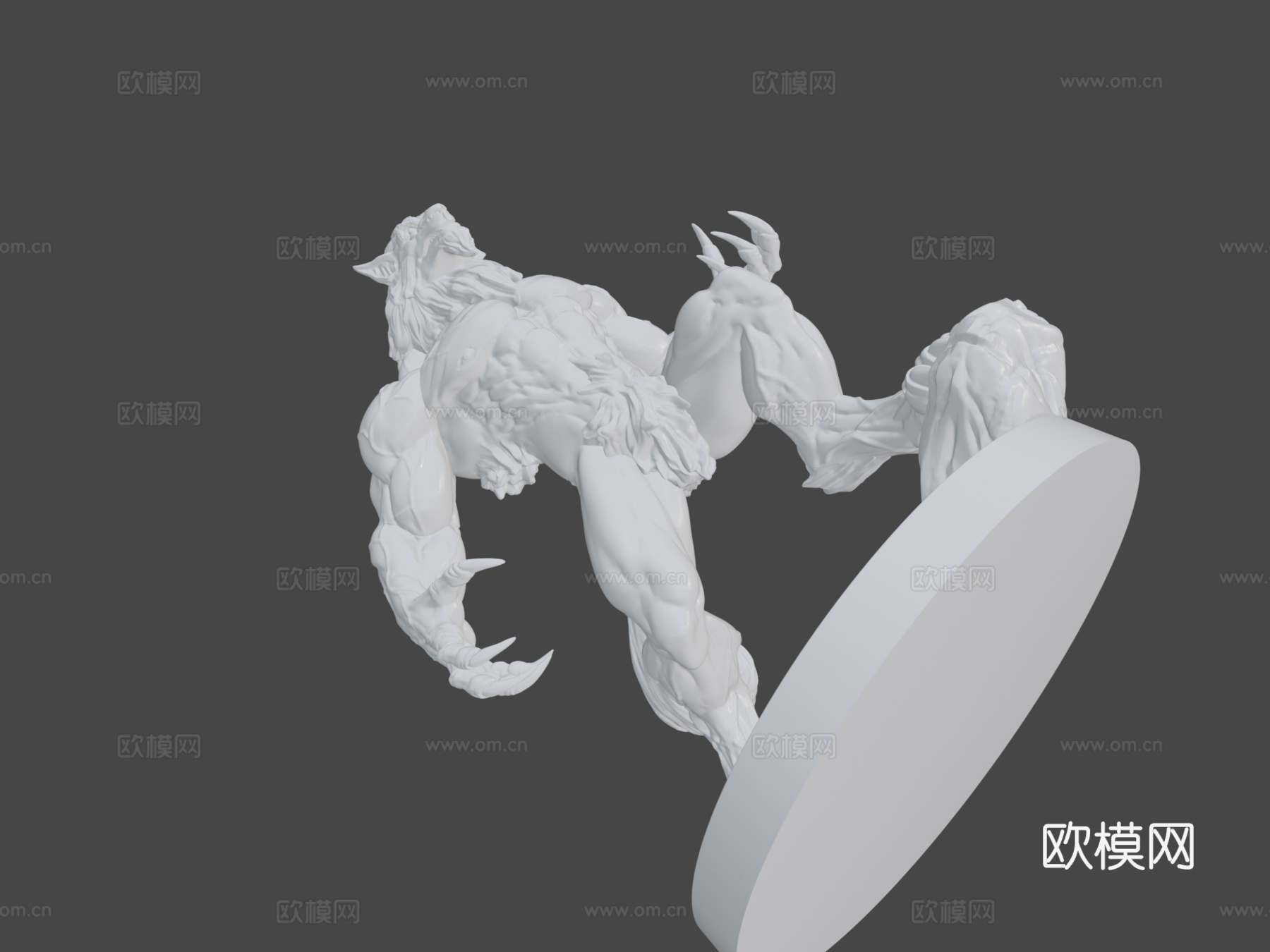 剑与魔法-狼人3d模型