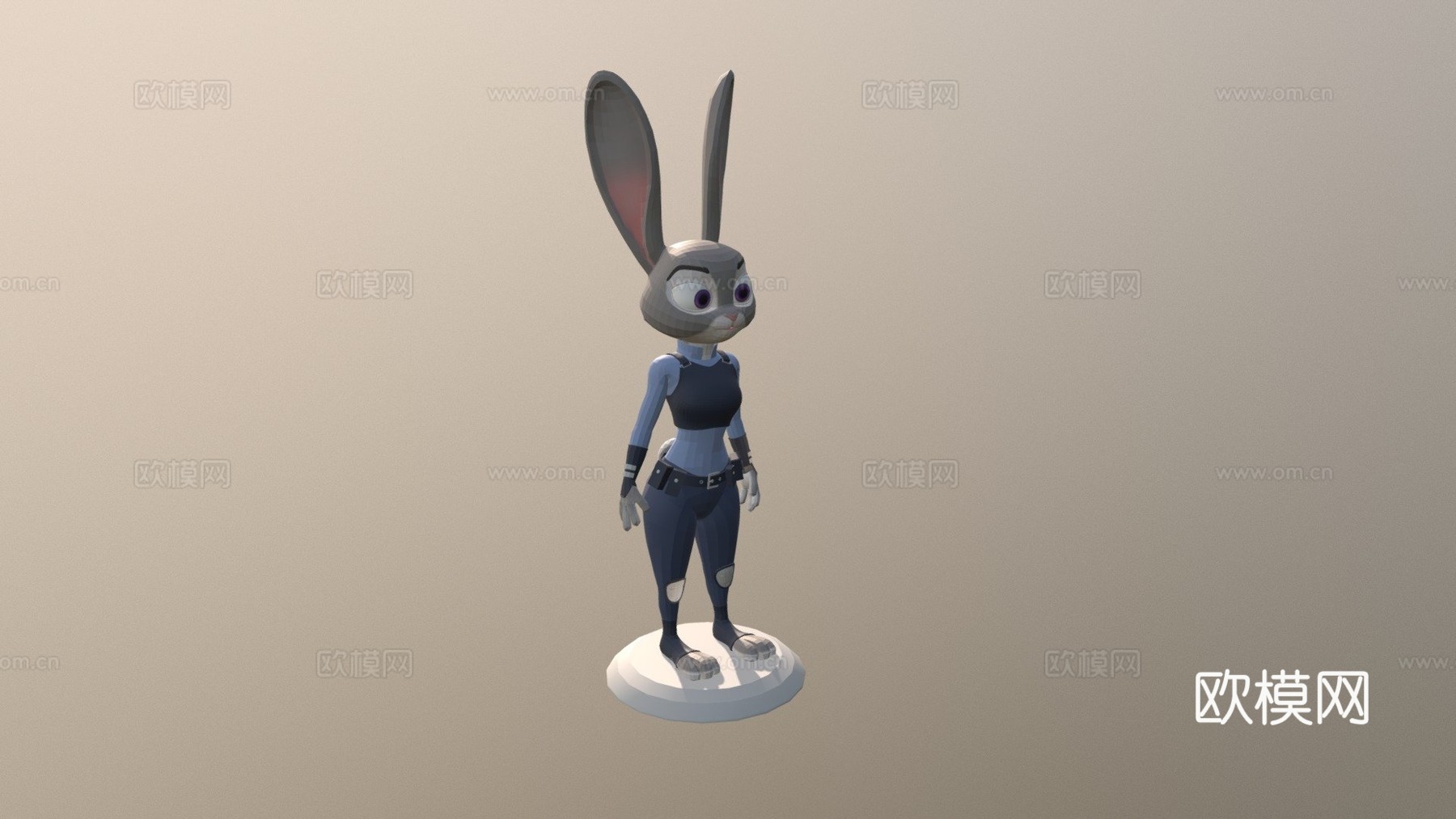 朱迪·霍普斯3d模型