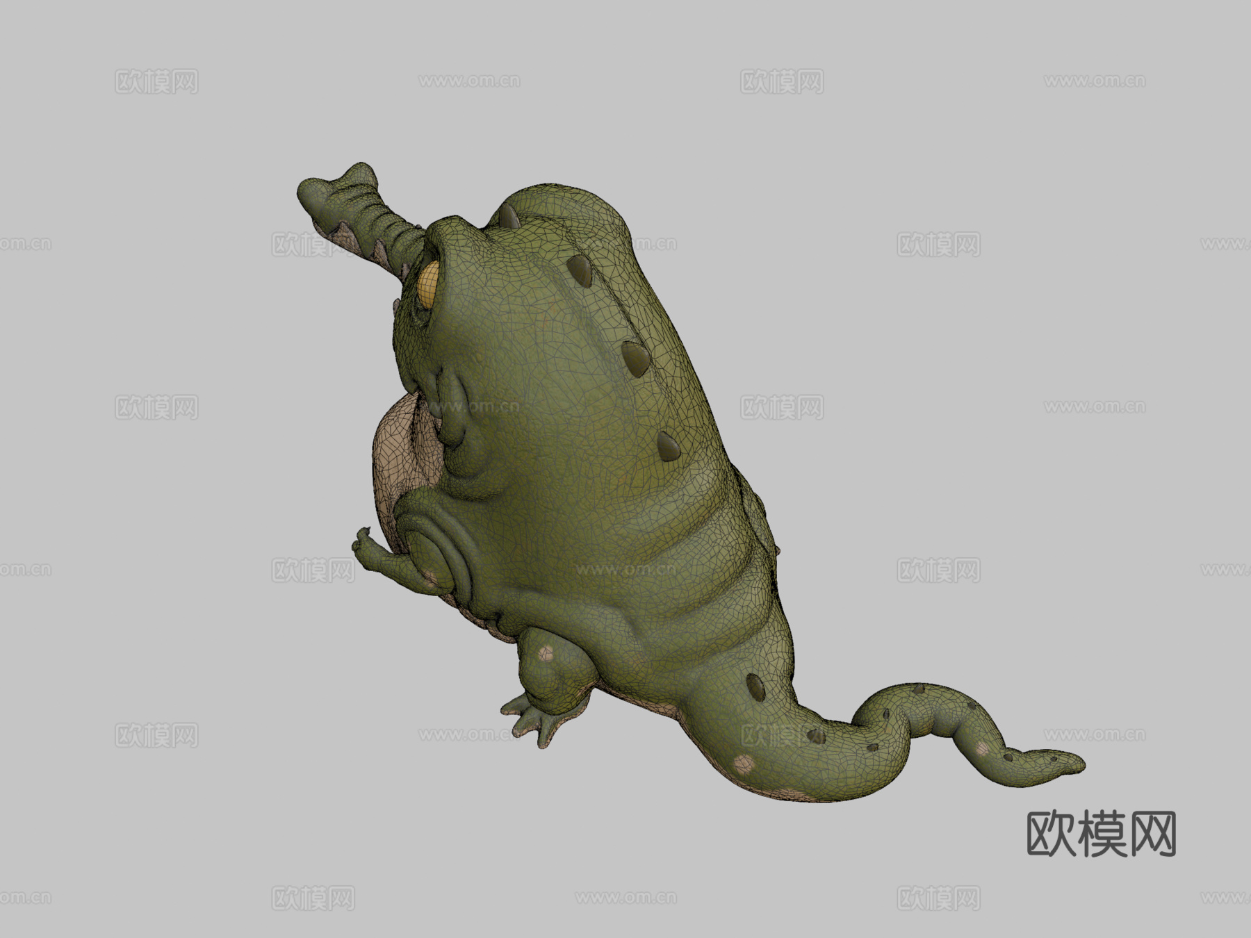 卡通鳄鱼3d模型