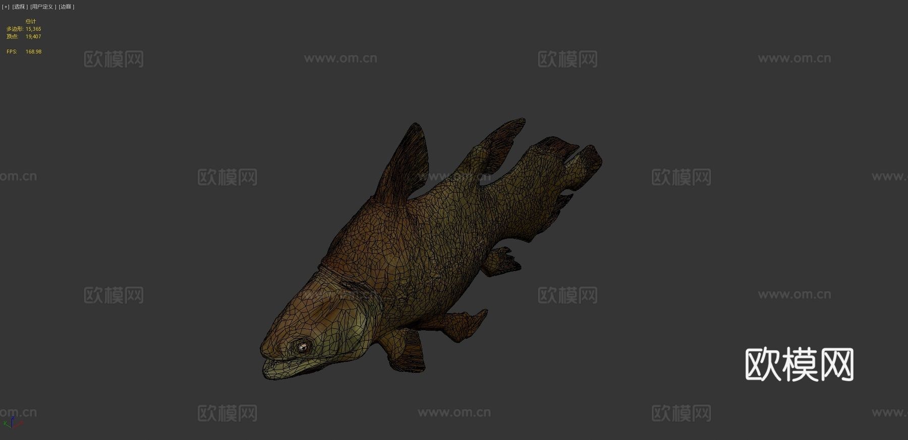 莫索尼鱼3d模型