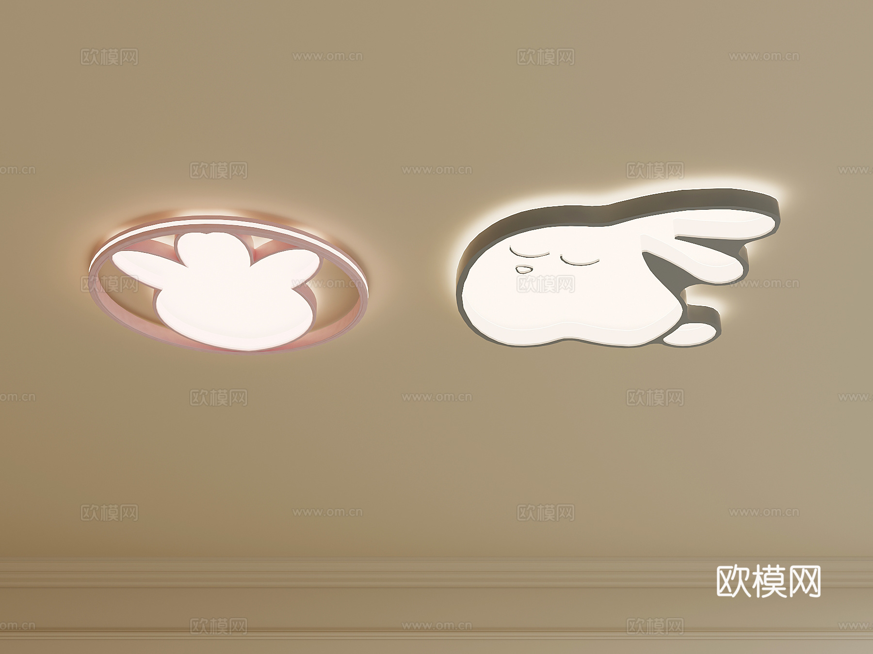 现代吸顶灯 儿童吸顶灯3d模型