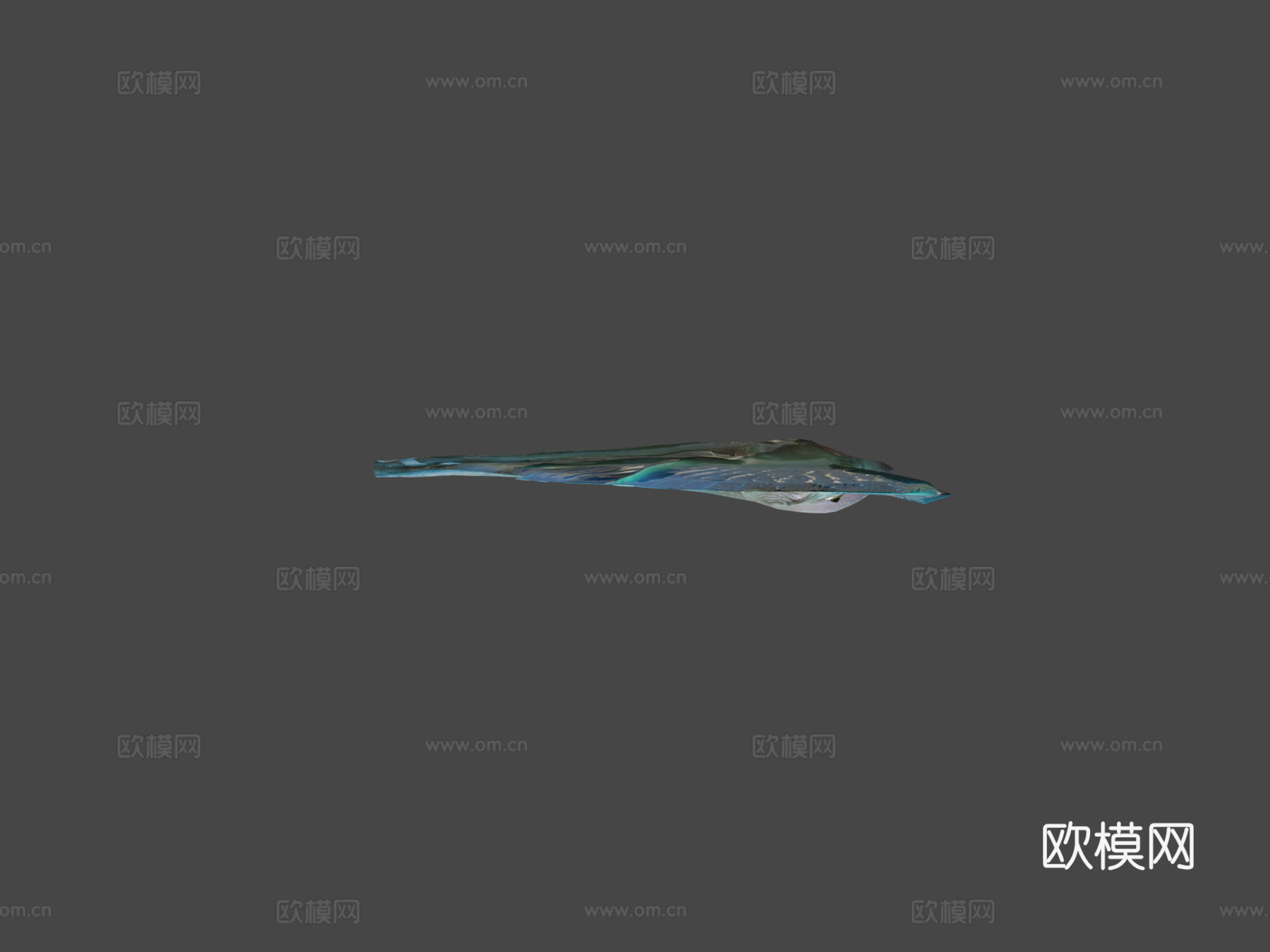 外星幻想鱼-水母鳐-黄貂鱼3d模型