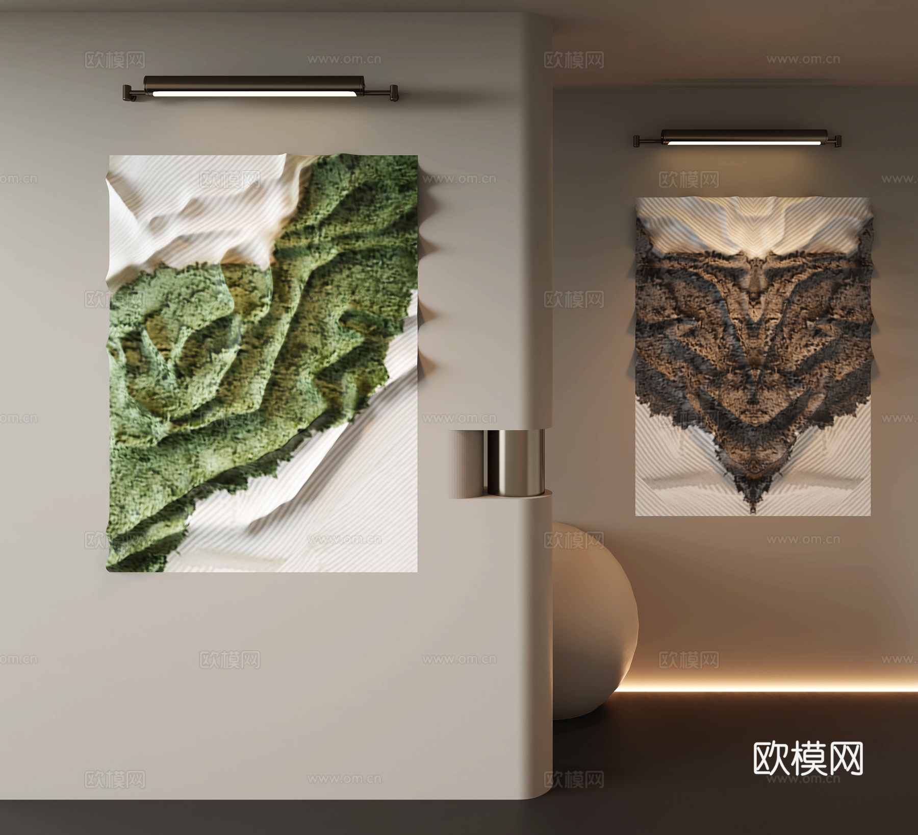 现代墙饰挂件3d模型