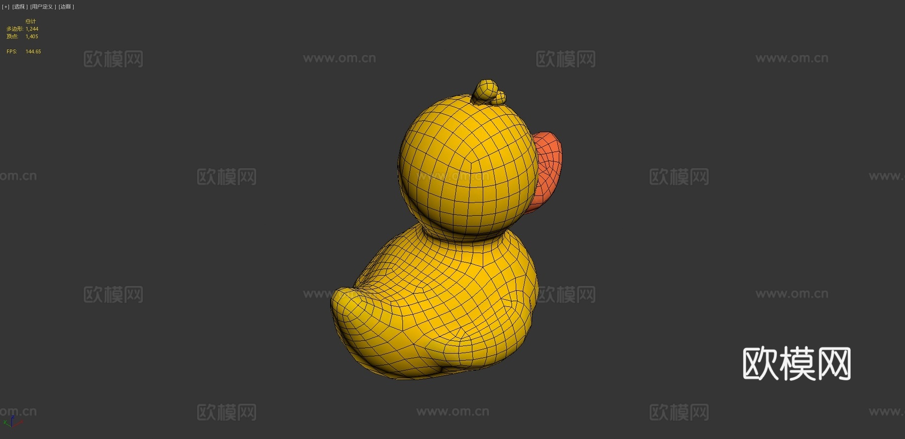 卡通橡皮鸭3d模型