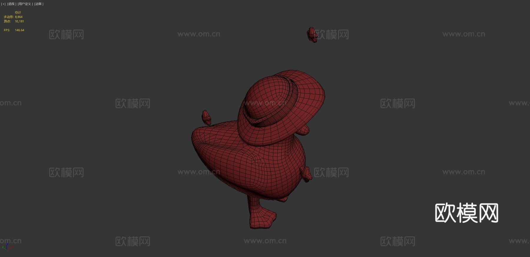 草帽鸭3d模型