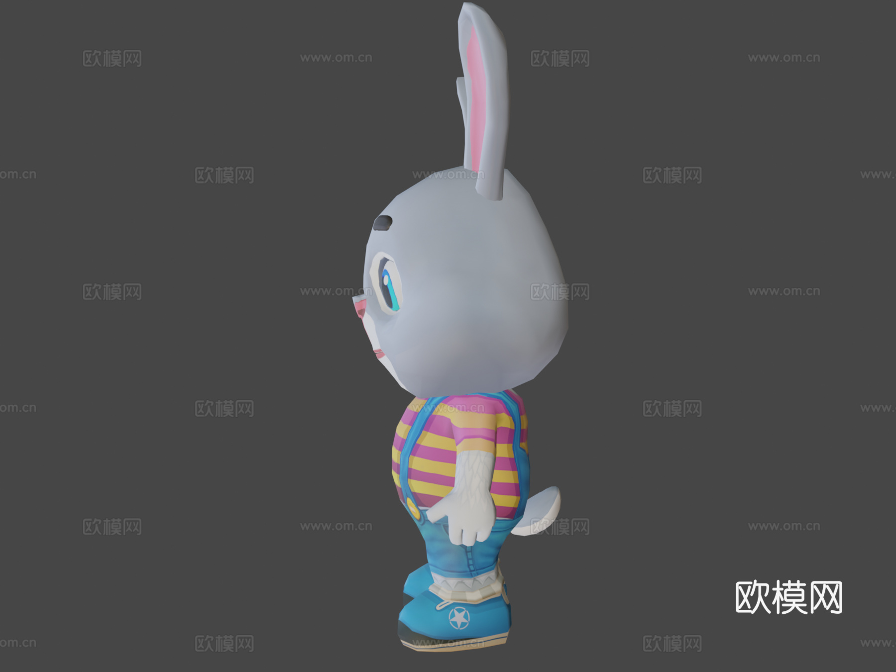 兔子动画绑定3d模型