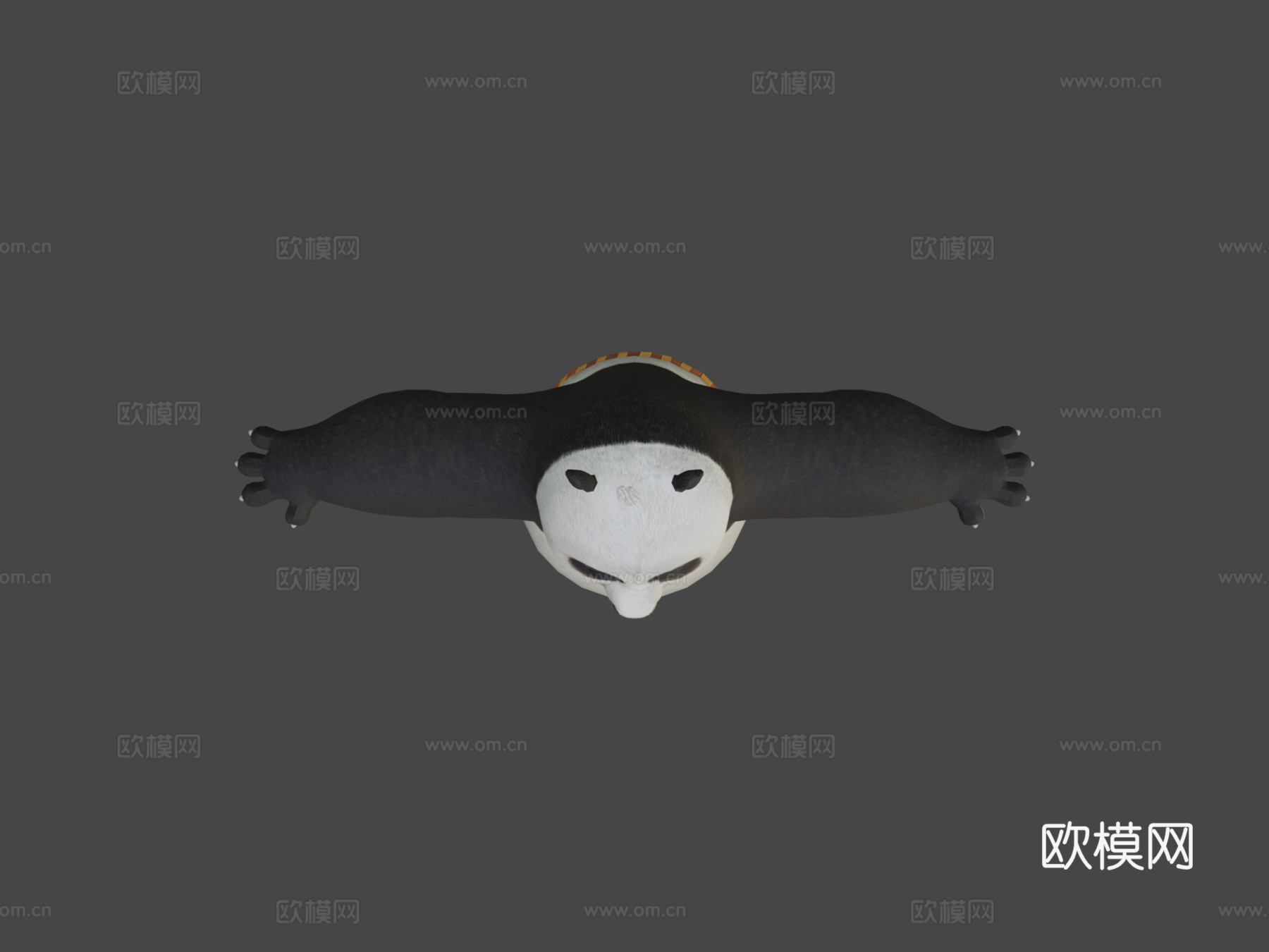 功夫熊猫-阿宝T字姿势模型3d模型