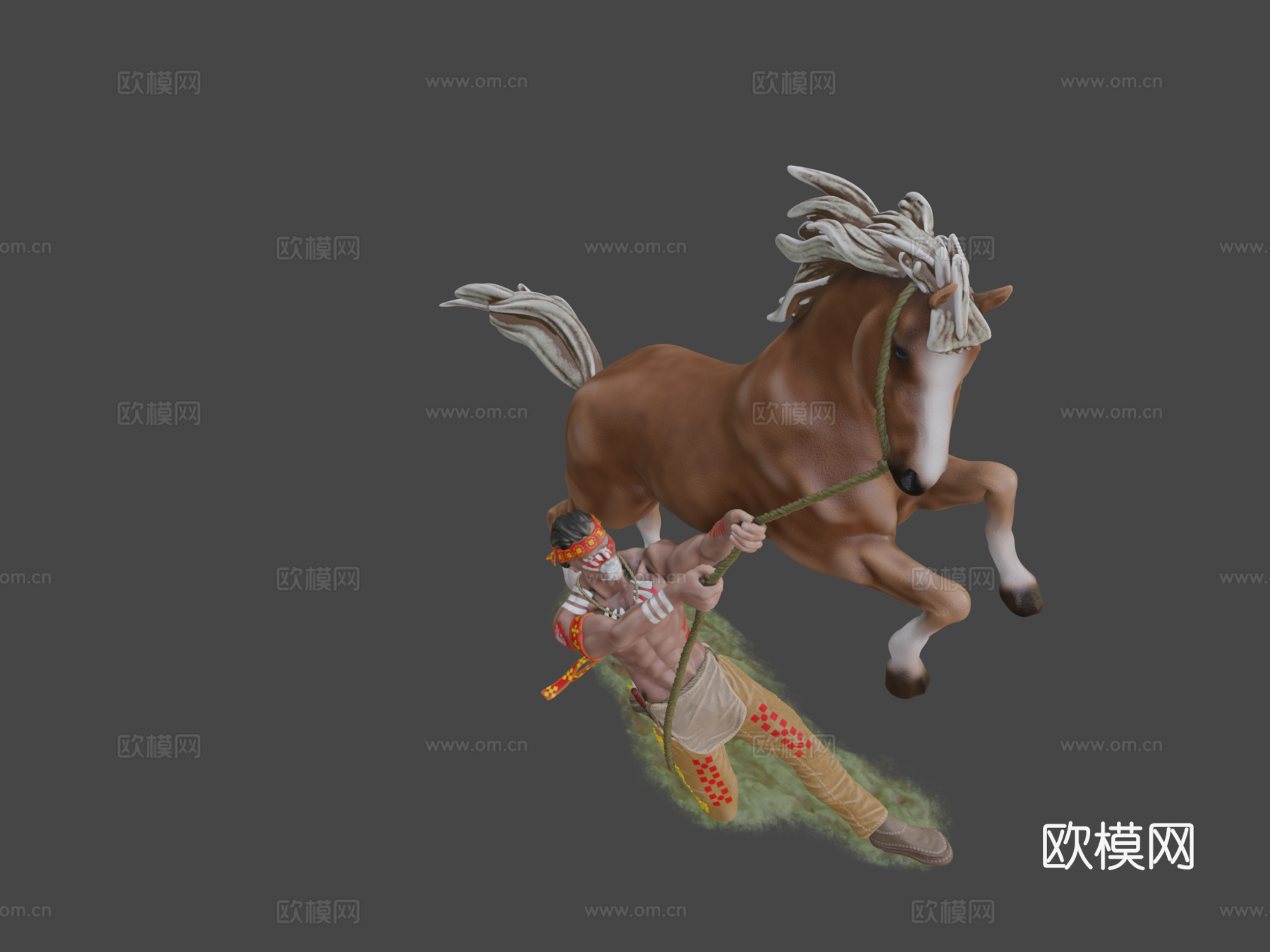 套野马-3D可打印3d模型