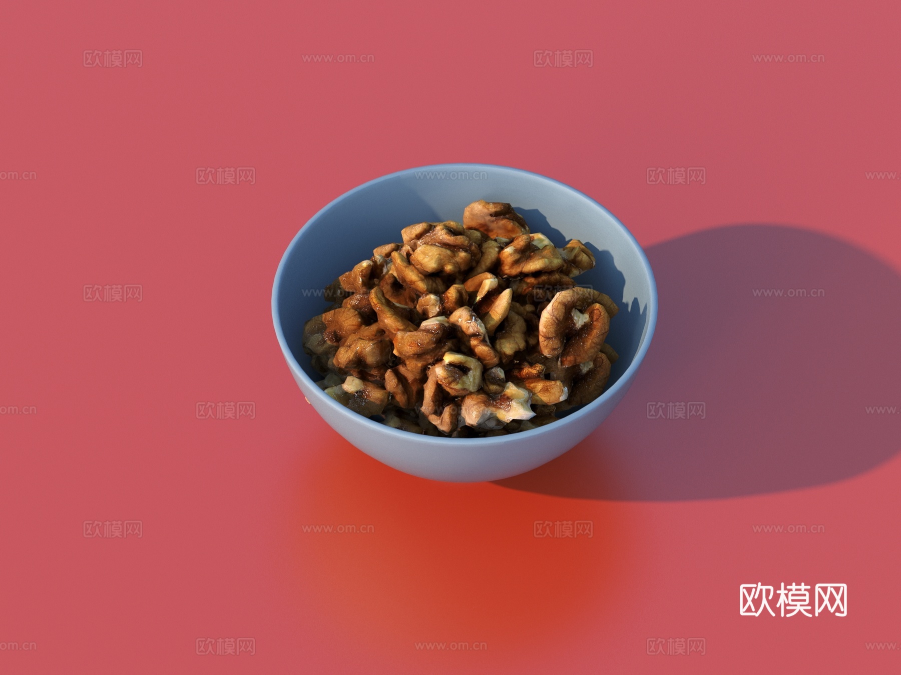 核桃 干果 果盘su模型