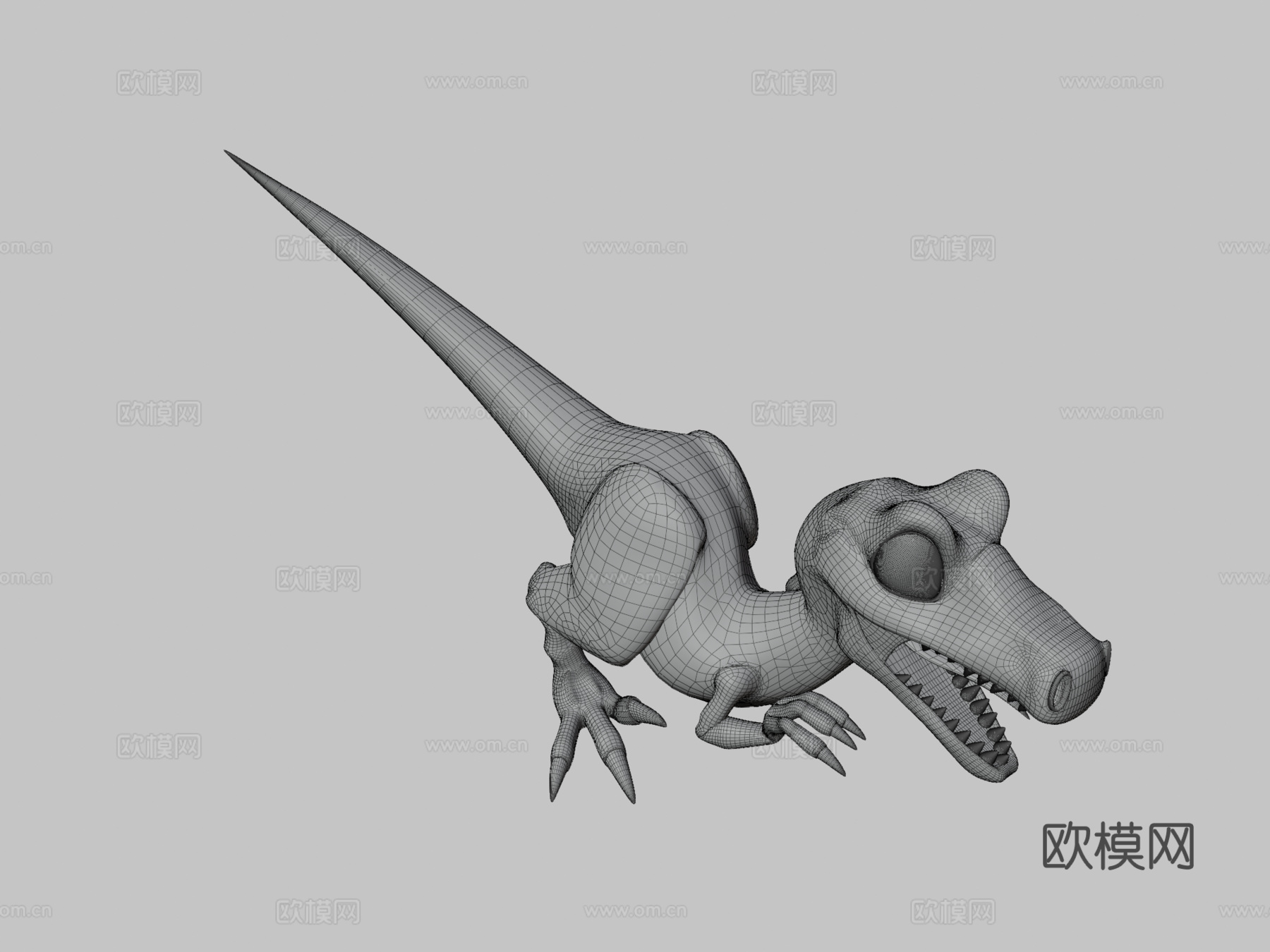 迅猛龙安迪3d模型