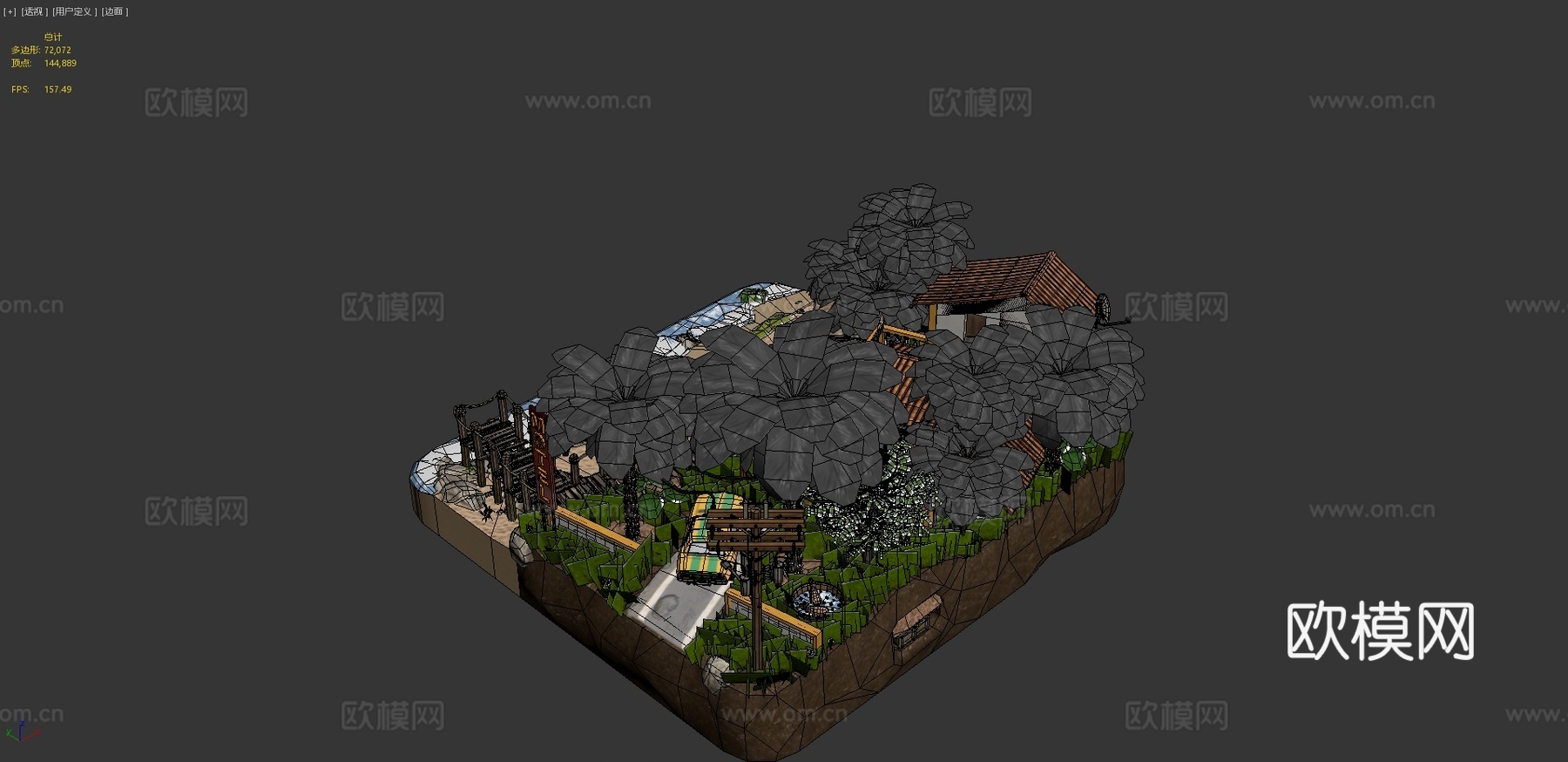 DAE立体模型-海边3d模型