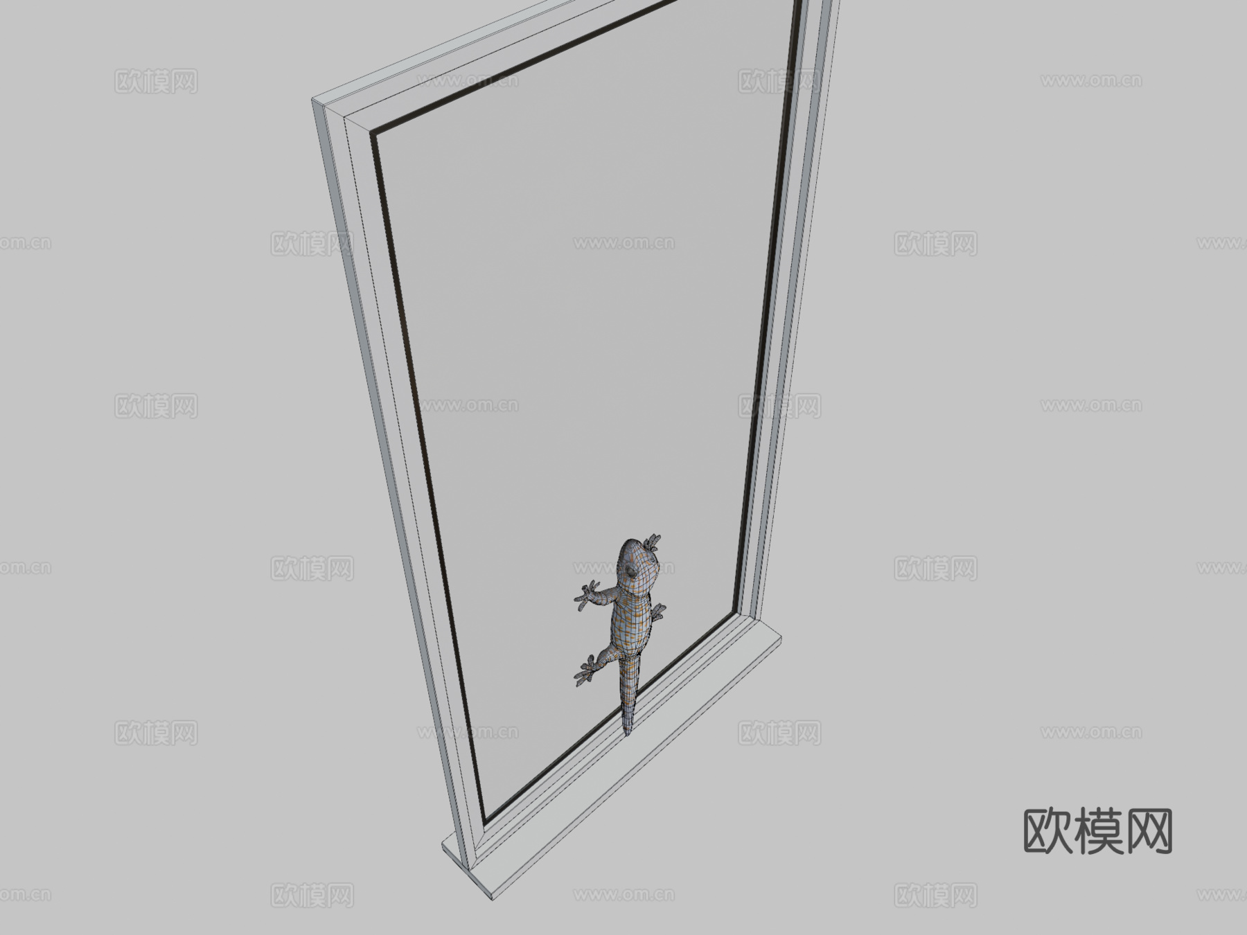 模型48-蛤蚧攀爬动画3d模型