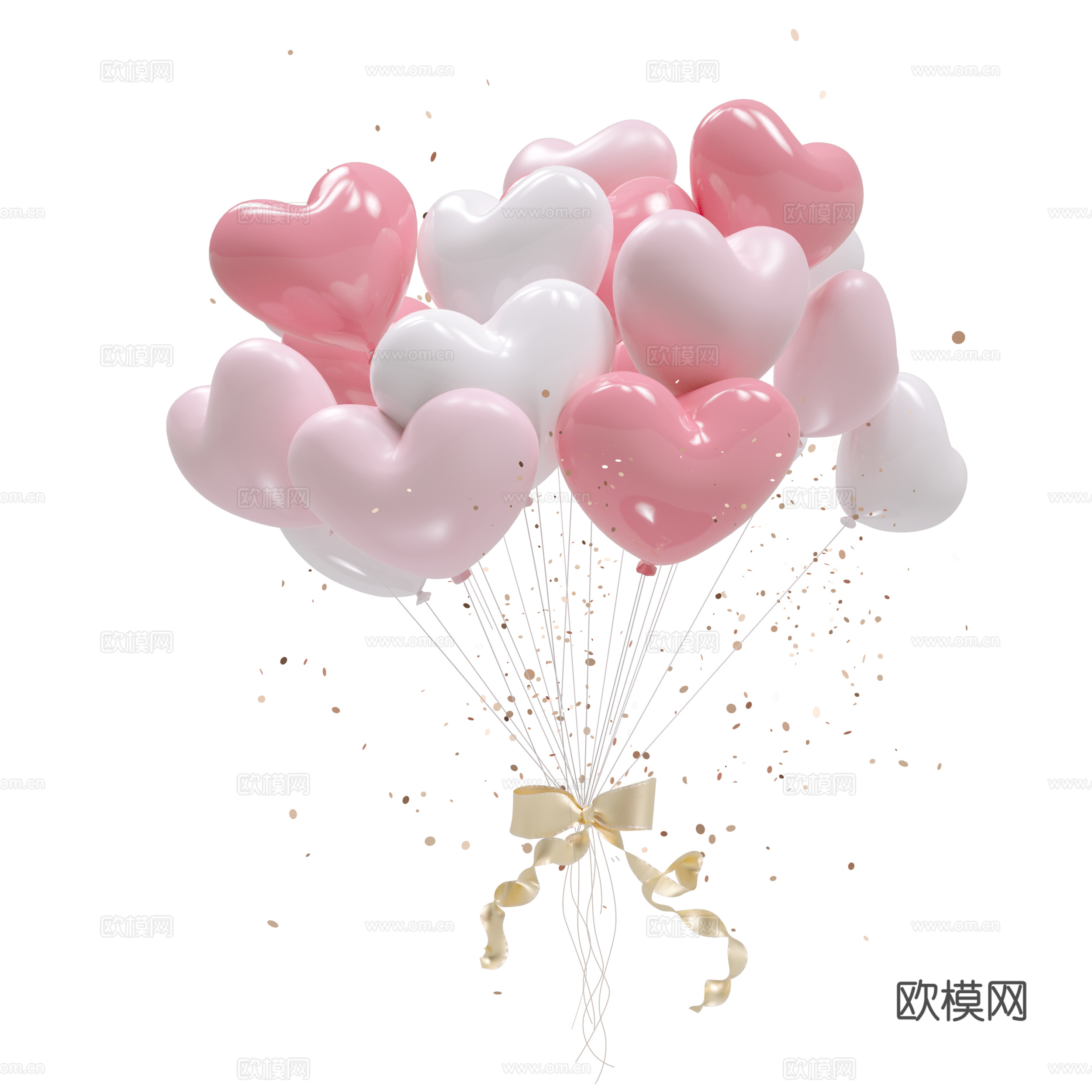 现代气球 520表白气球 节日气球免抠 粉色气球