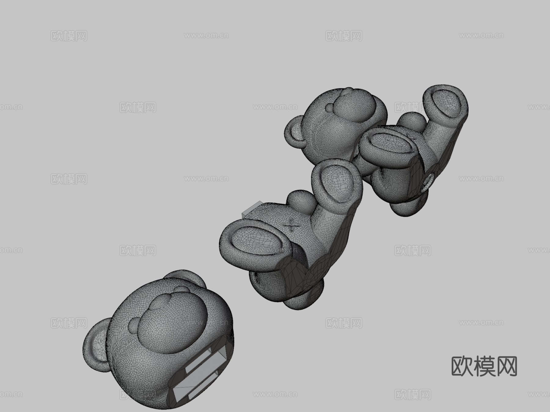 可爱泰迪熊SD卡存储3d模型