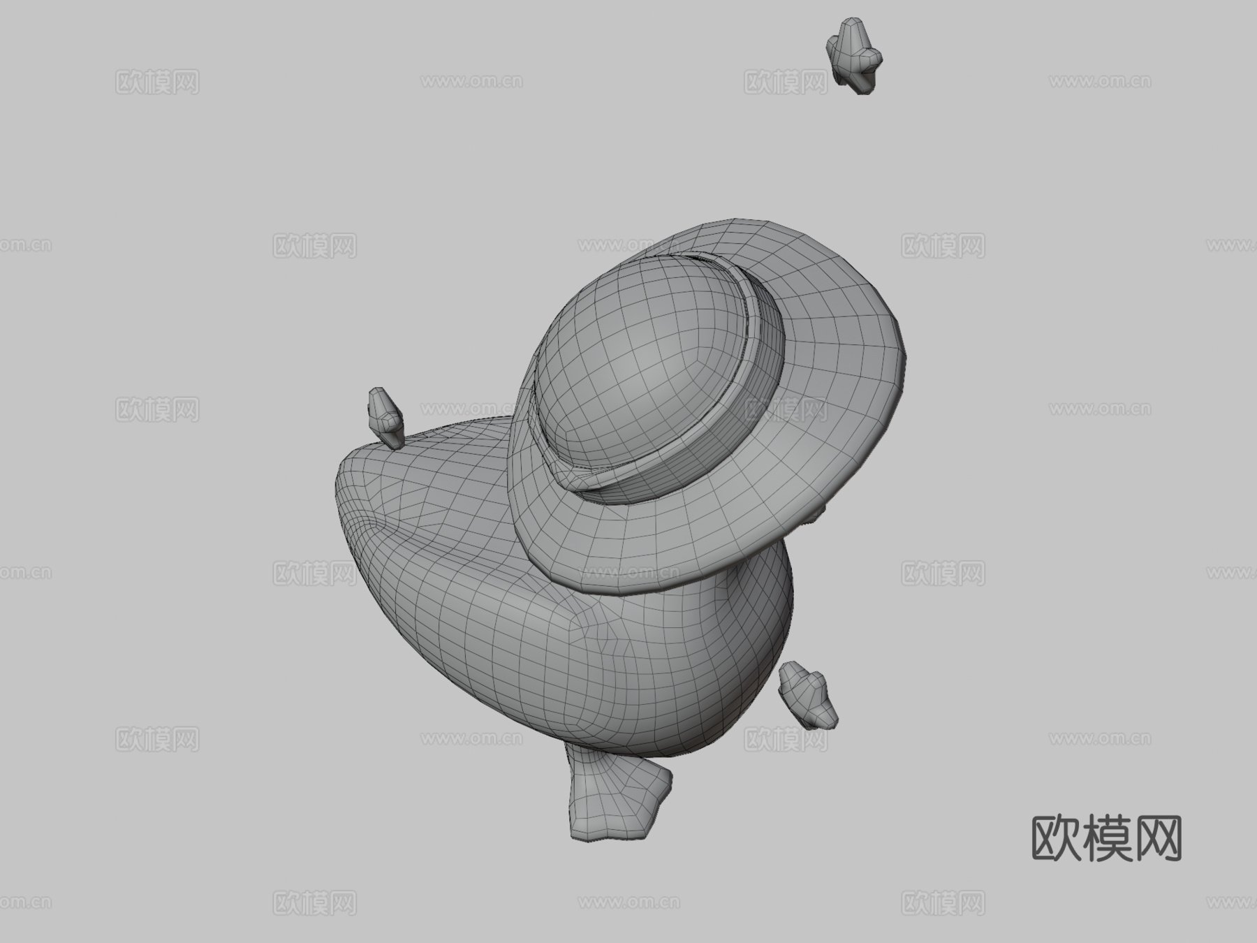 草帽鸭3d模型