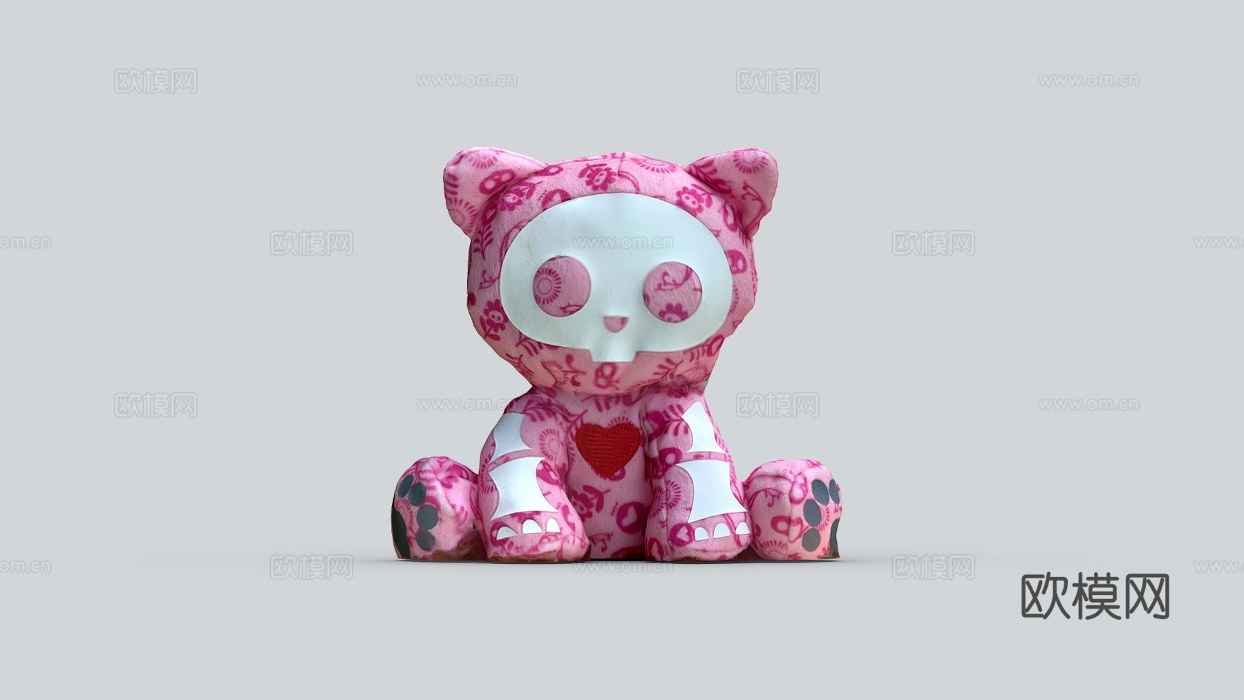 骷髅小猫玩具3d模型