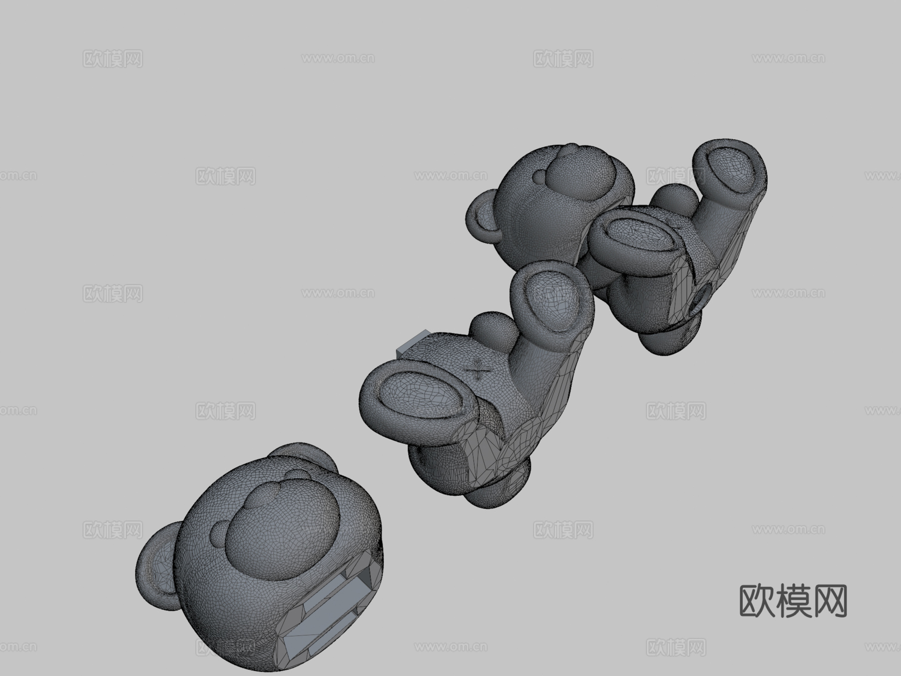 可爱泰迪熊SD卡存储3d模型