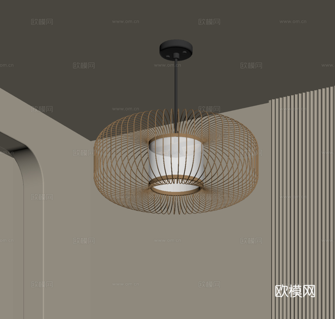 吊灯 诧寂风吊灯 装饰吊灯su模型su模型