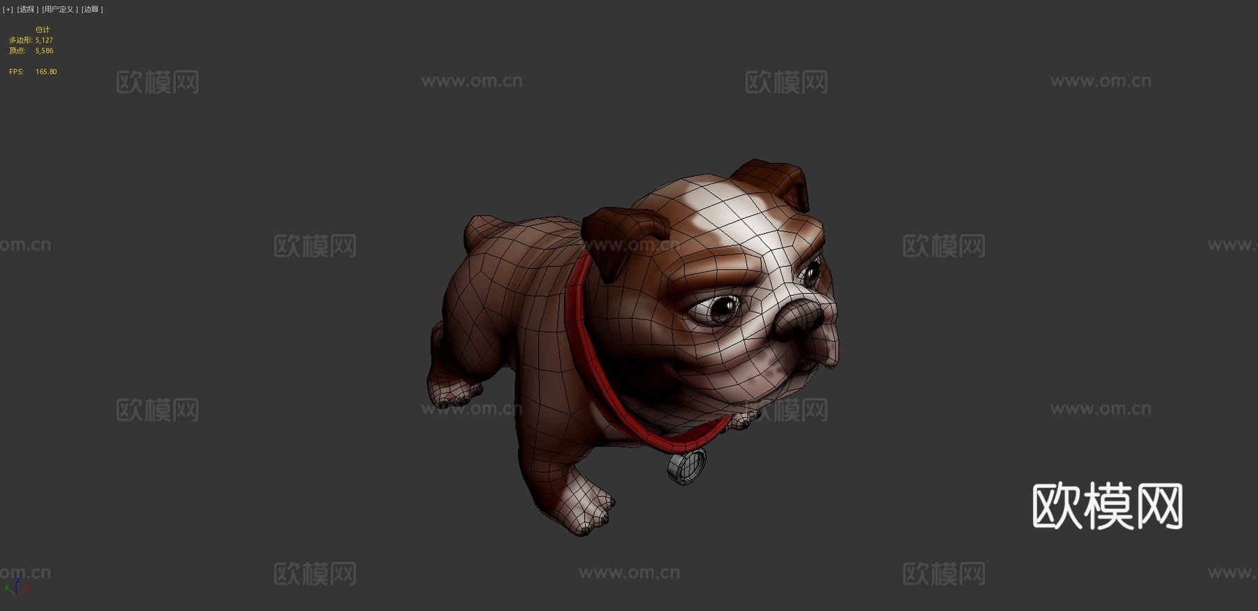 斗牛犬3d模型
