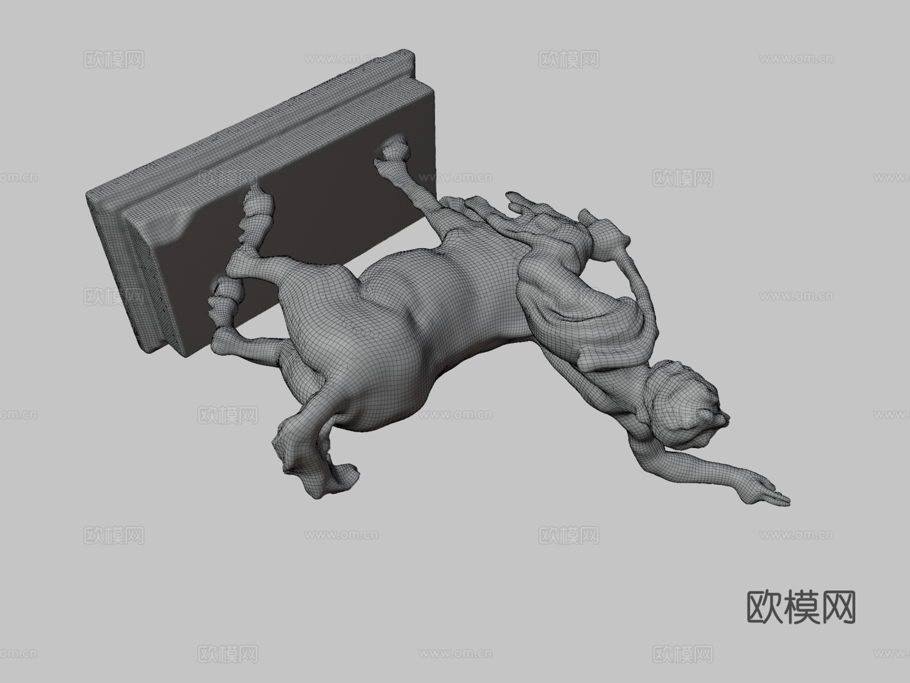 雕塑年轻半人马(微笑半人马)3d模型