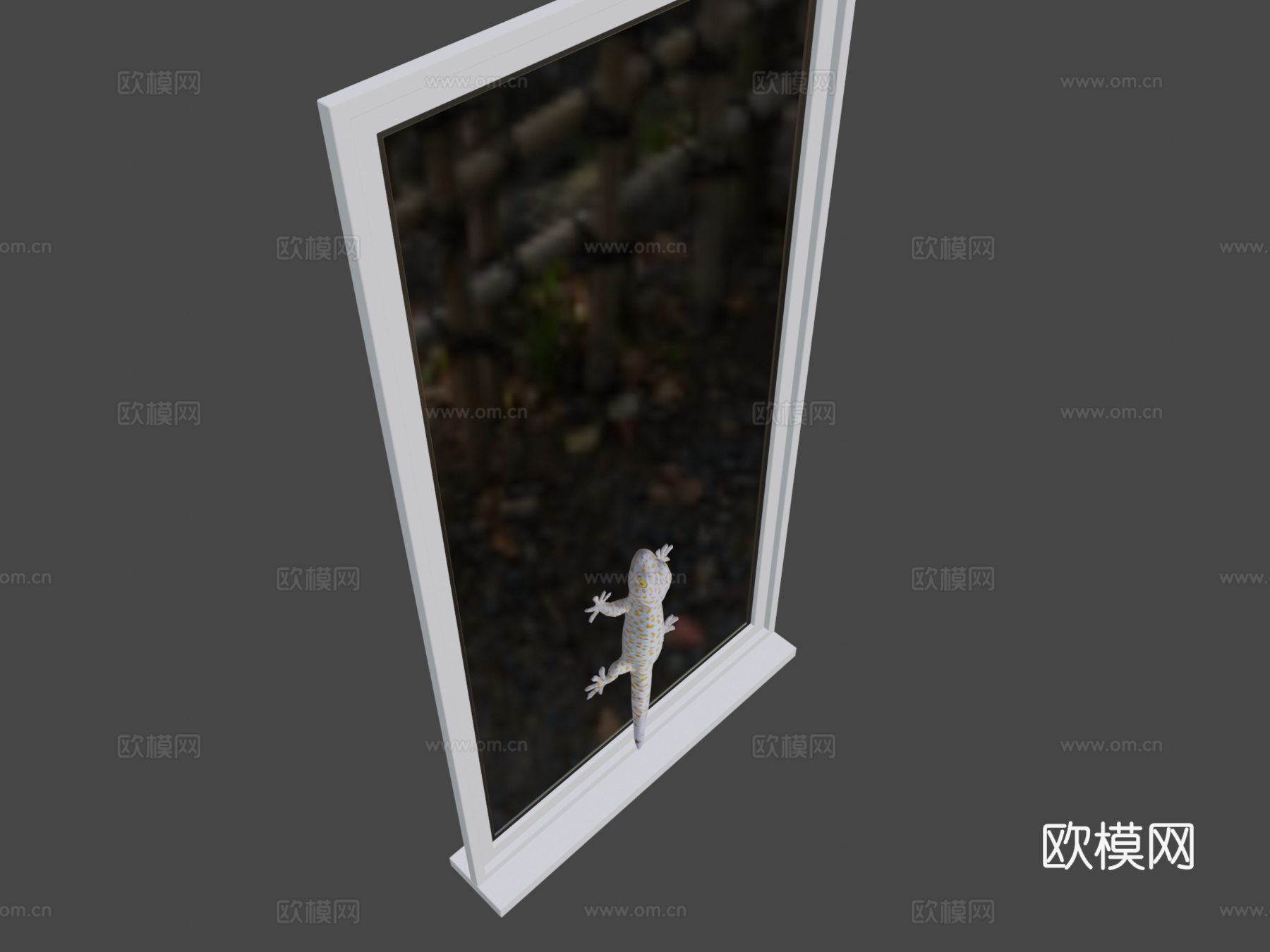 模型48-蛤蚧攀爬动画3d模型